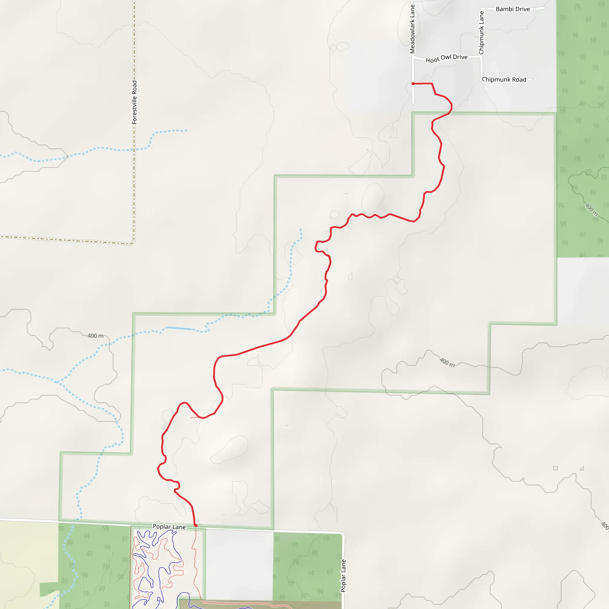 Ice Age Trail - Hoot Owl Drive mobile static map