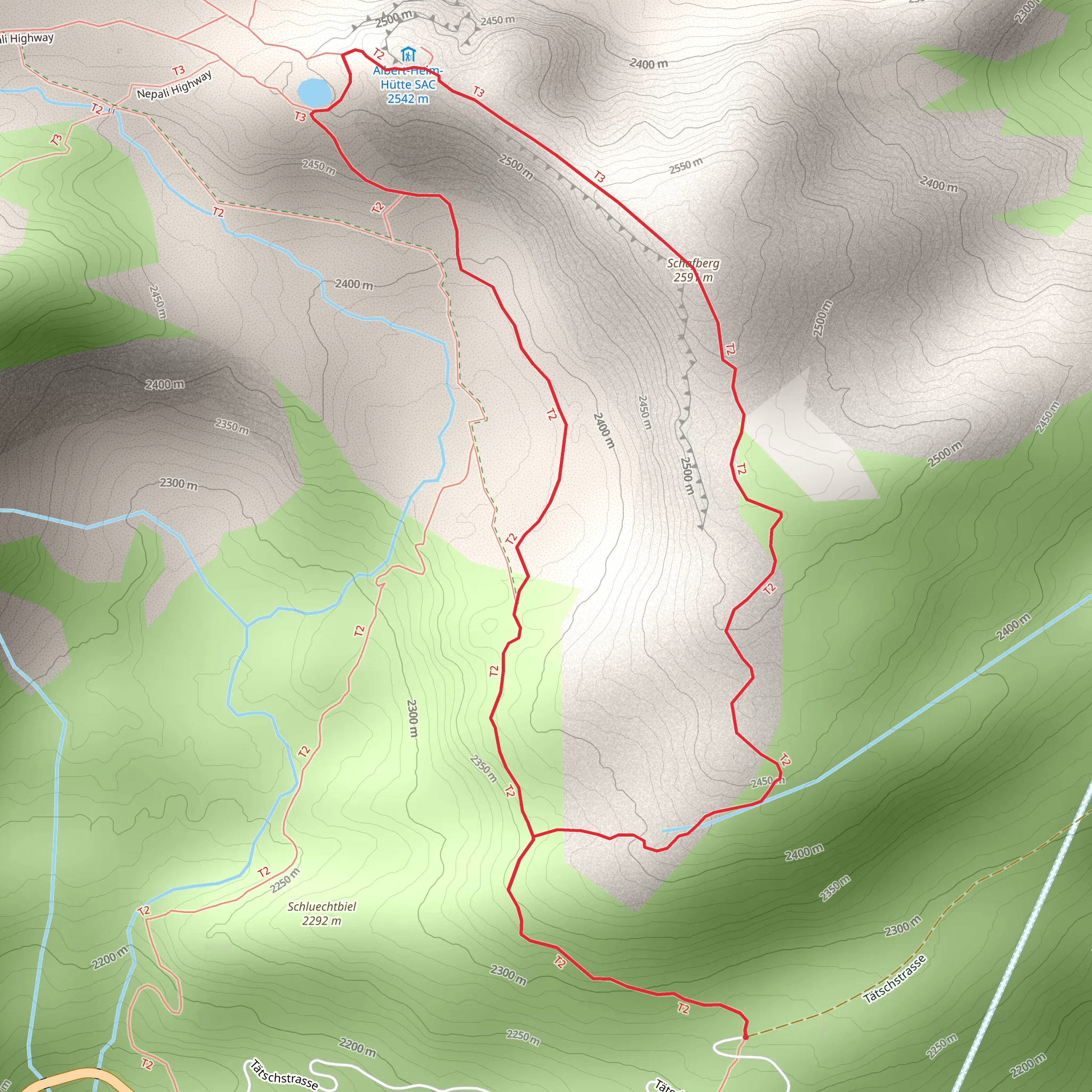 SAC Albert Heim Hütte mobile static map