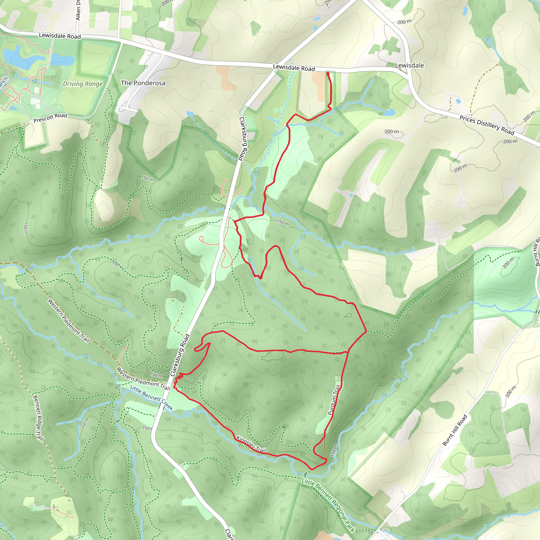 Lewisdale, Purdum and Logger's Loop Trail mobile static map