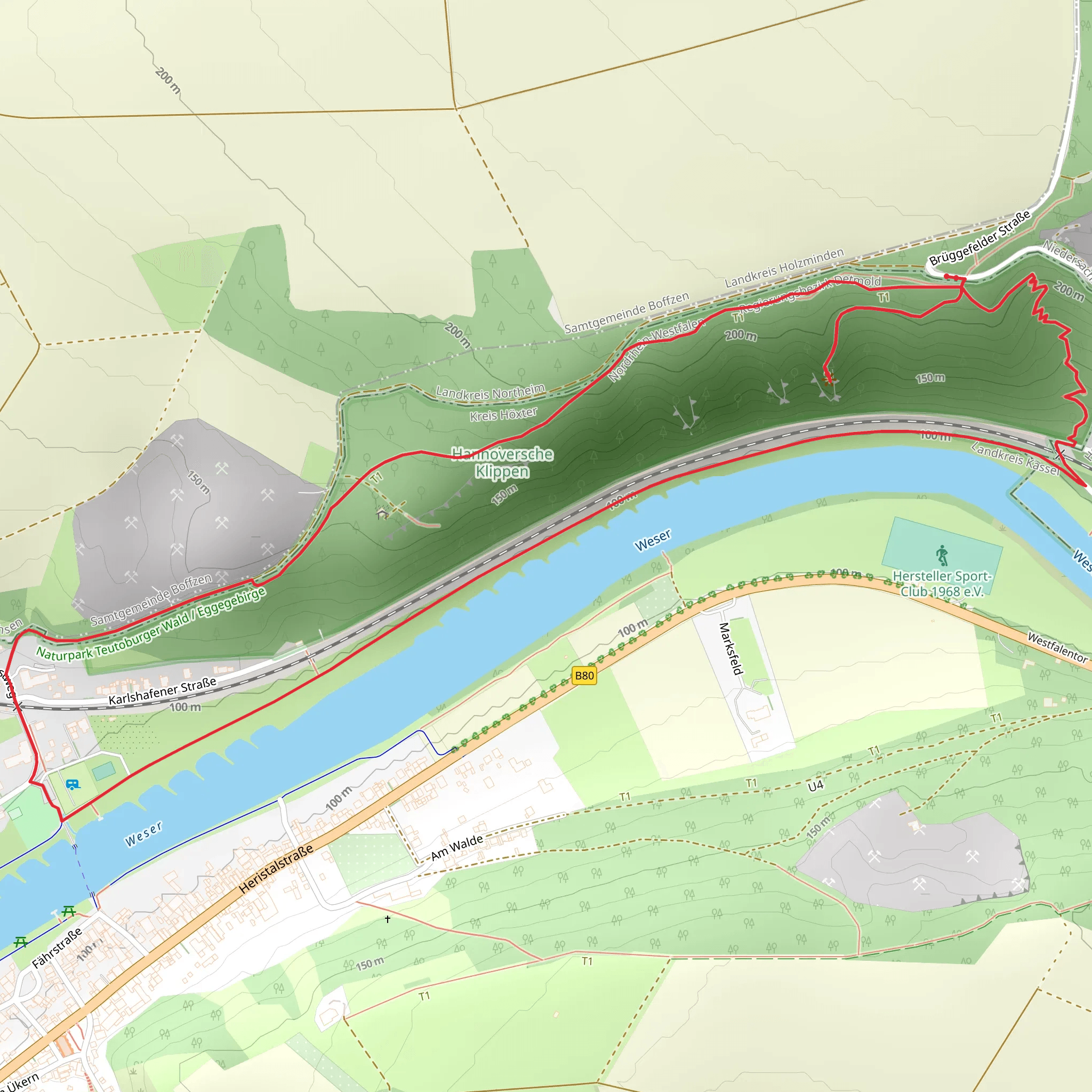 Weser-Skywalk Loop mobile static map
