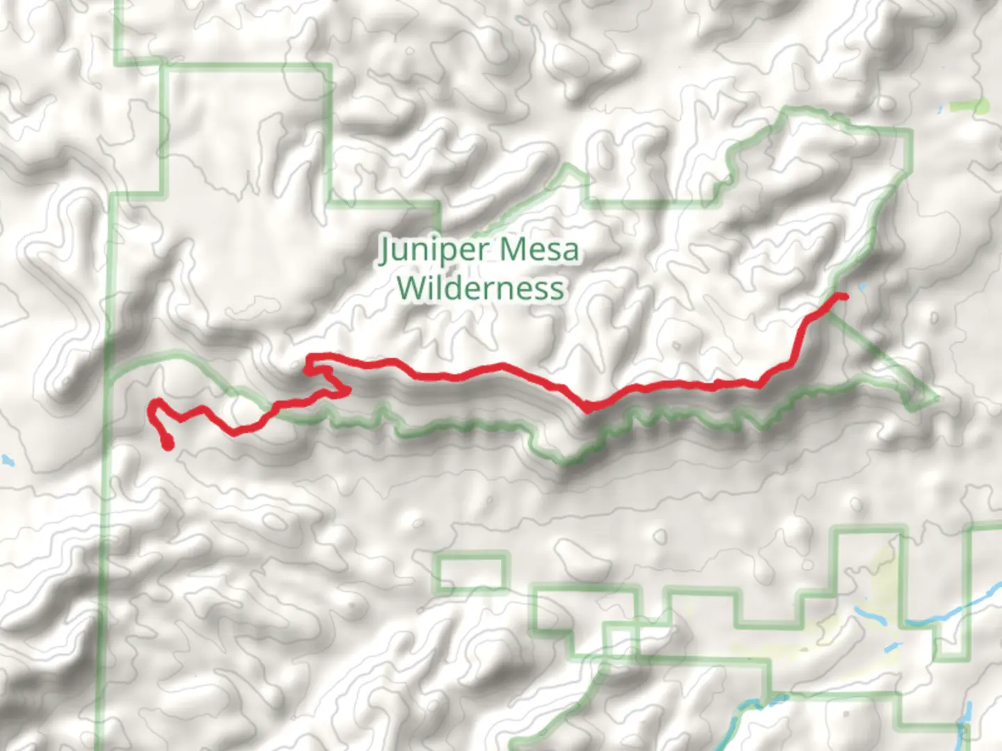 An image depicting the trail Juniper Mesa Trail and its surrounding area.