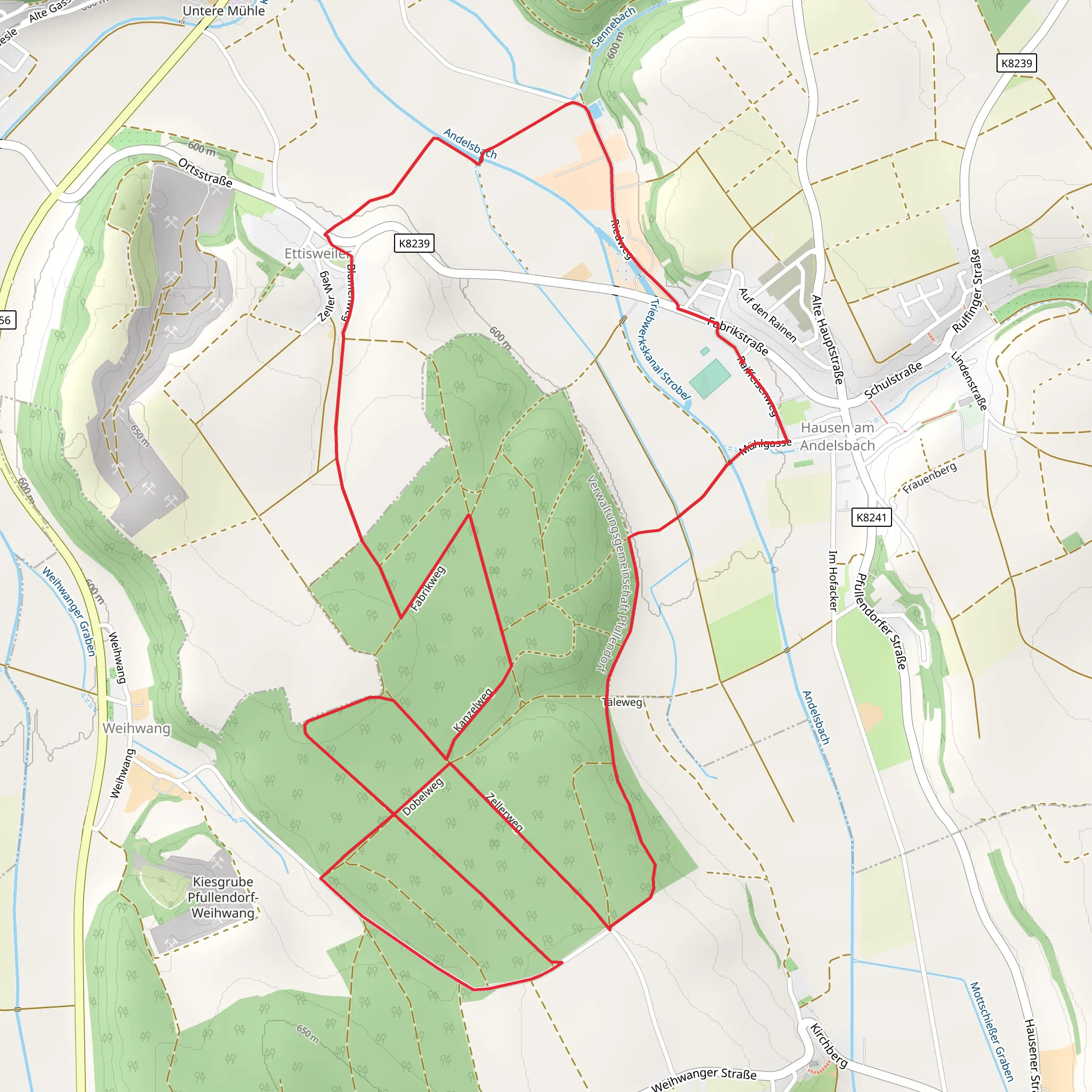 Hausen am Andelsbach Loop mobile static map