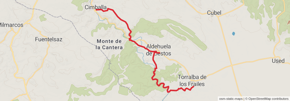 GR 24 - Jalón and Jiloca Trail stage 3 Map