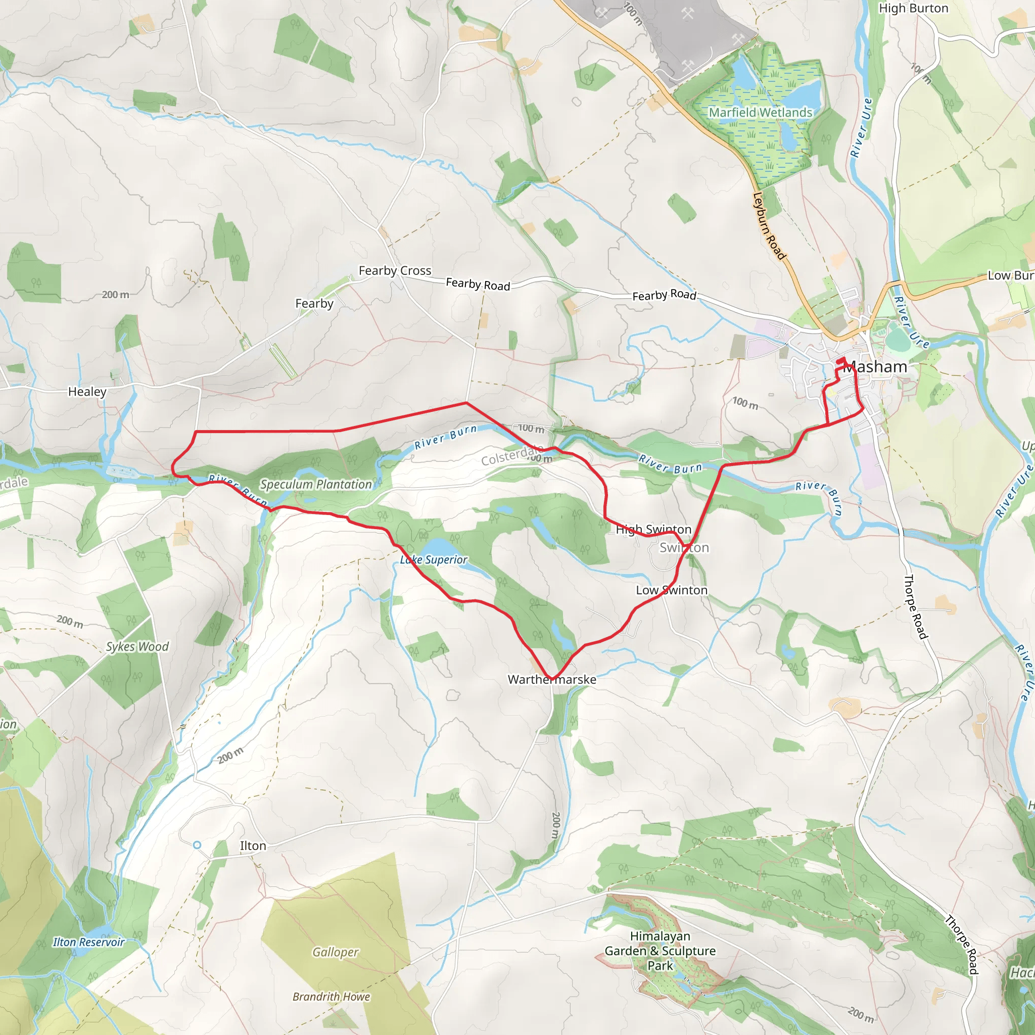 Lake Superior and Speculum Plantation Loop mobile static map