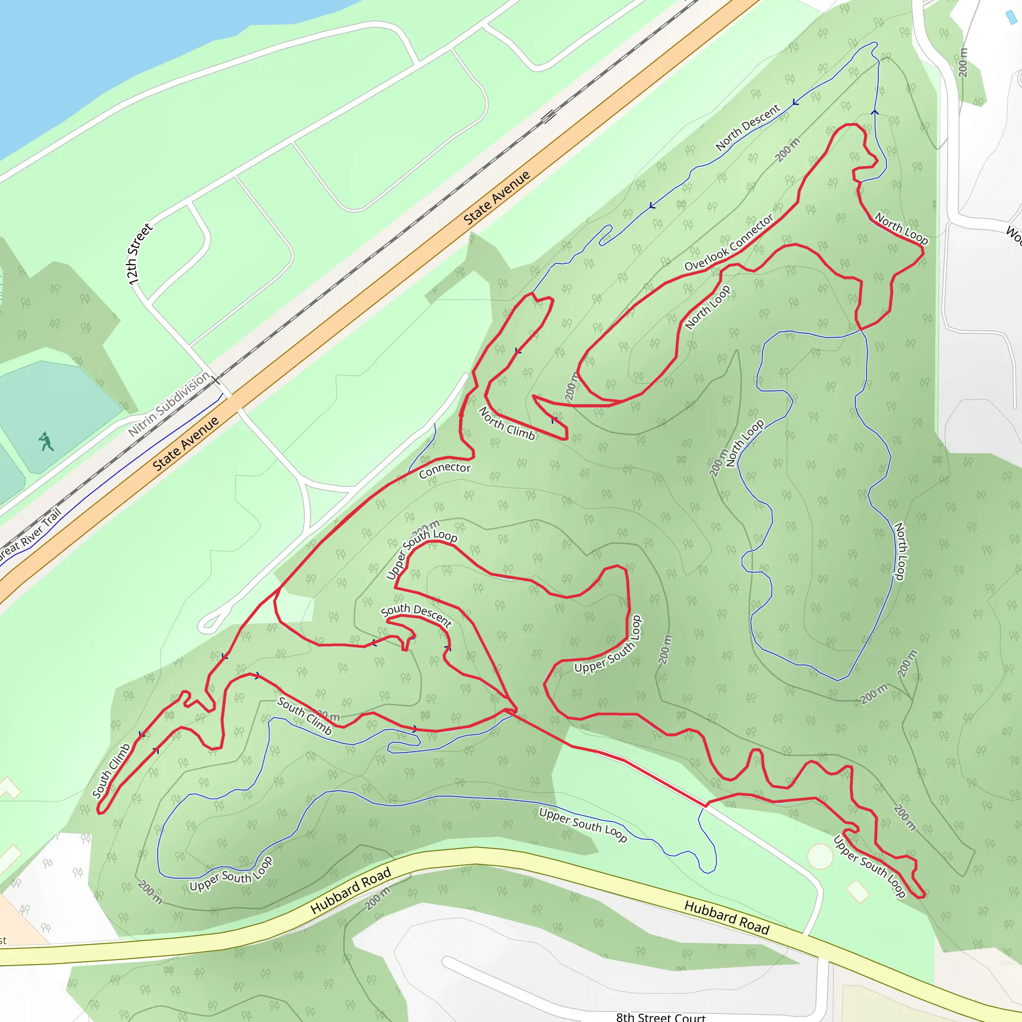 Illiniweck Park Preserve Loop mobile static map