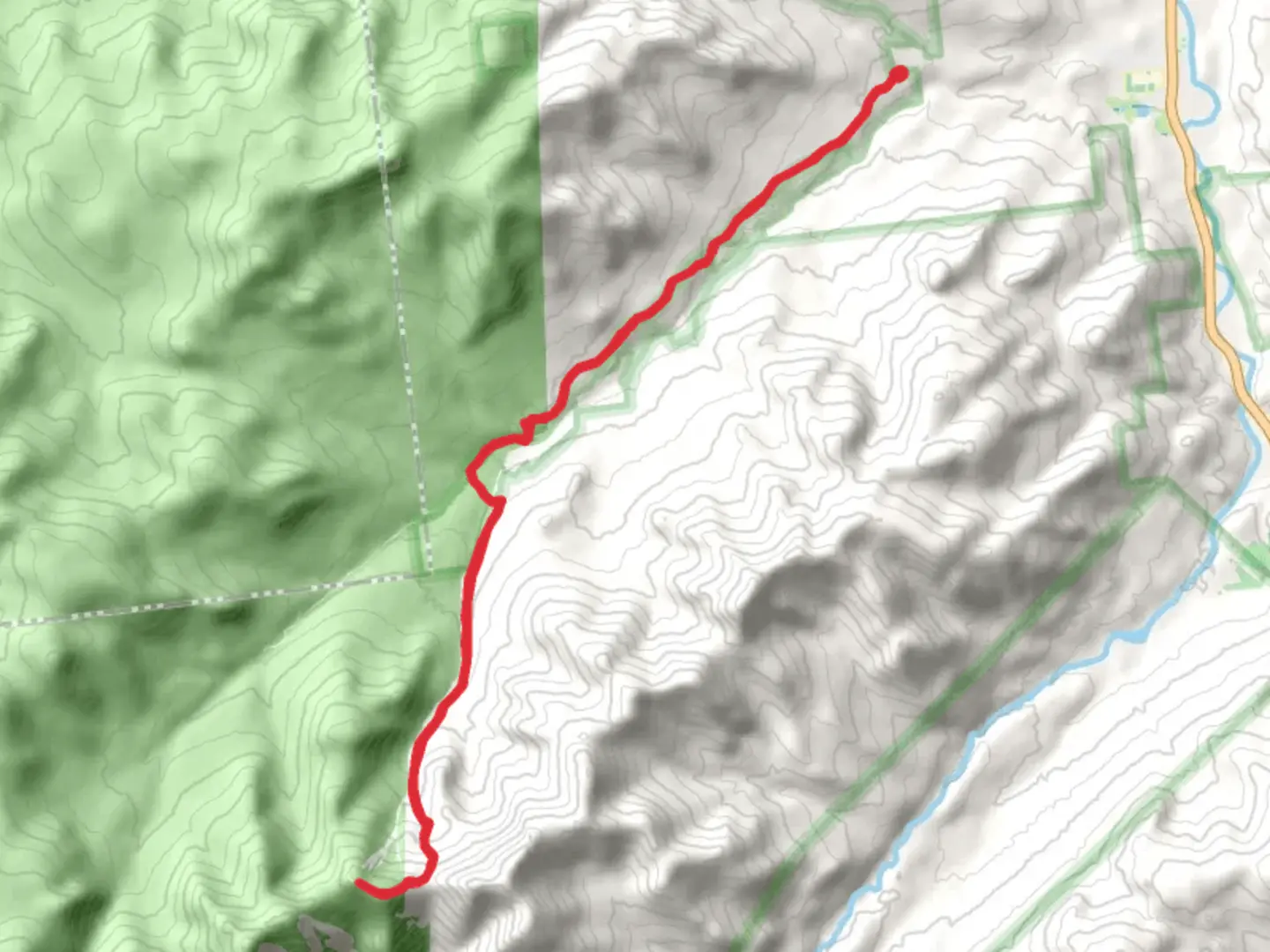 An image depicting the trail Saddleback Mountain via Phelps Trail and its surrounding area.