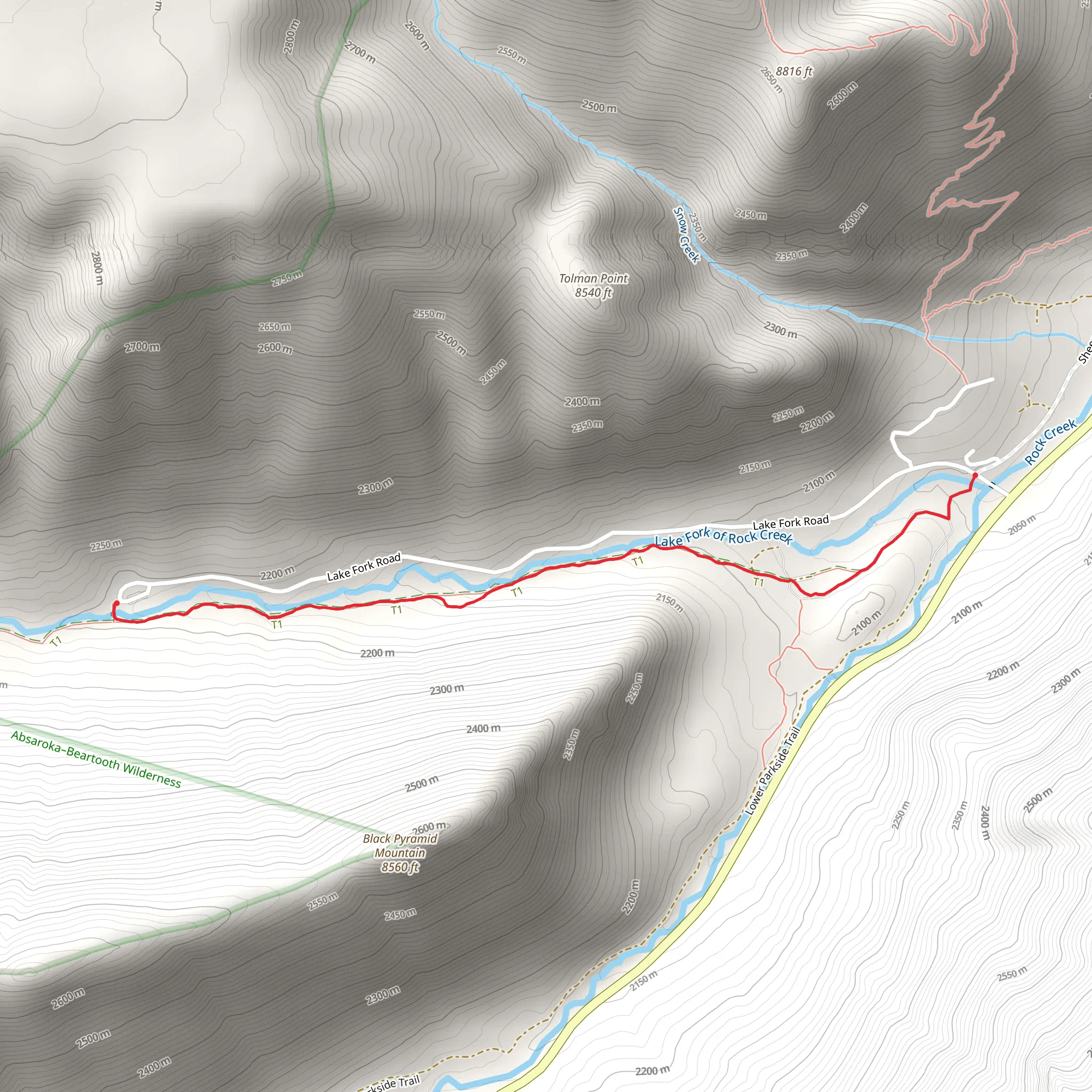 Lower Lake Fork Trail mobile static map