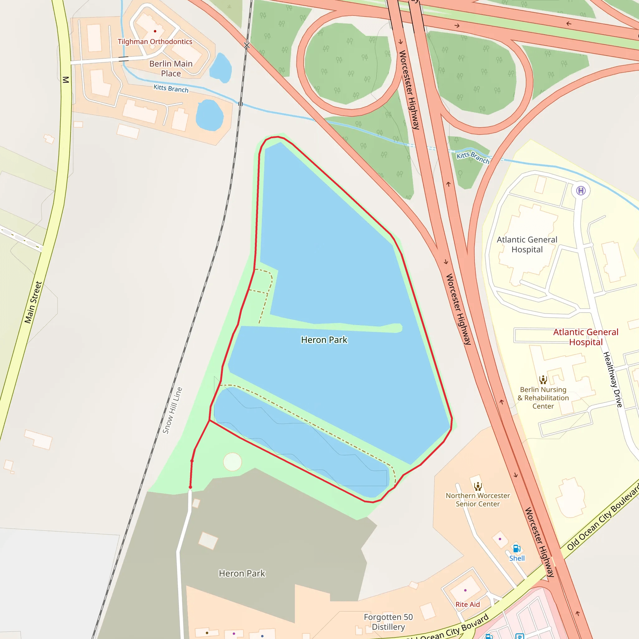 Heron Park Loop mobile static map
