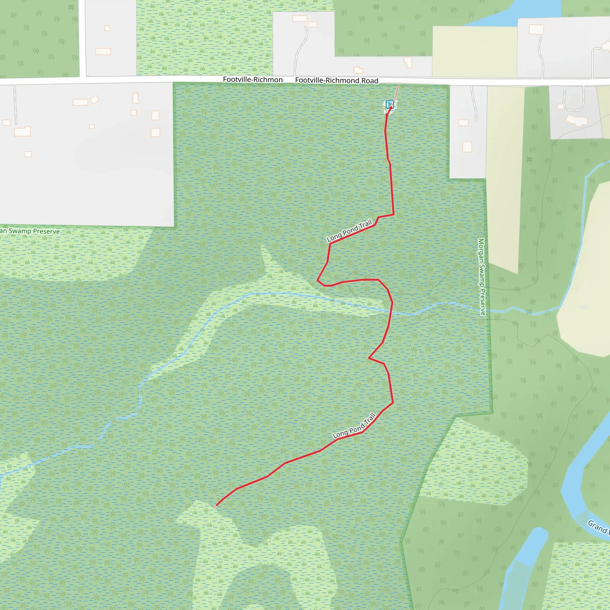 Long Pond Trail mobile static map