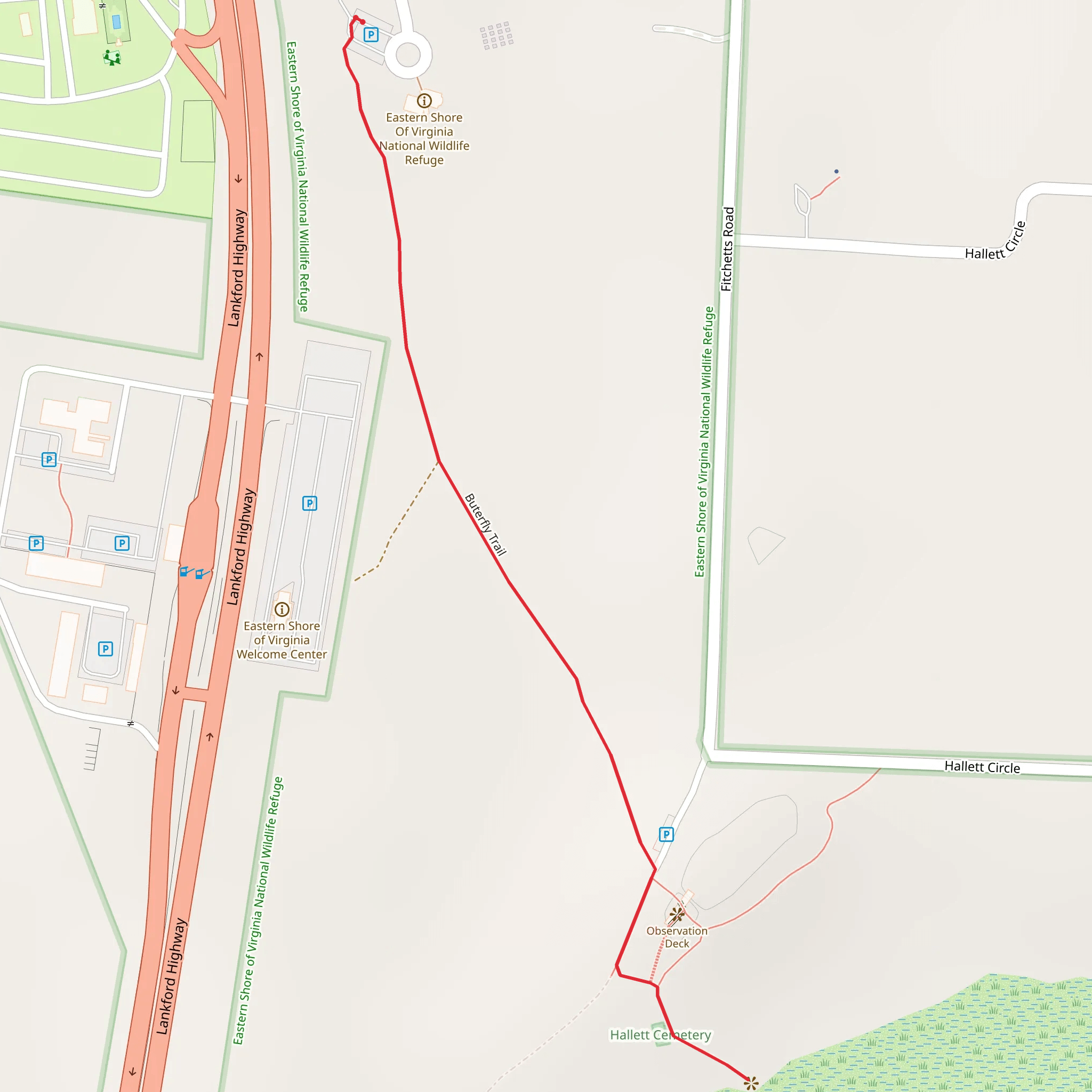 Buterfly Trail mobile static map