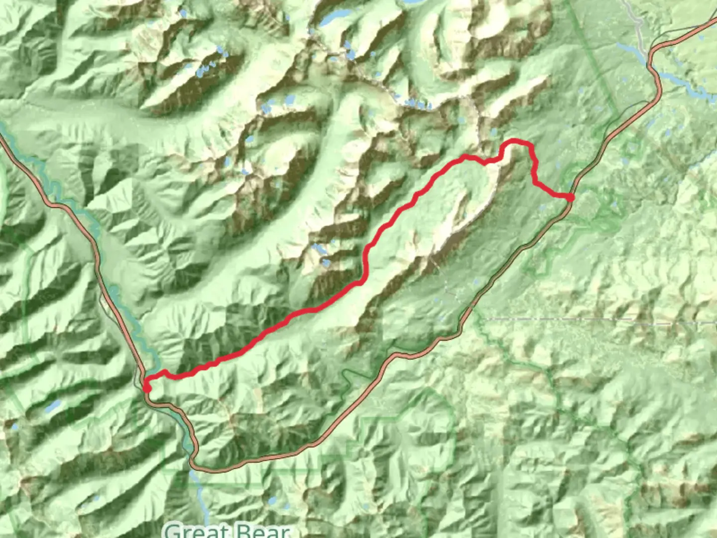 An image depicting the trail Ole Creek and its surrounding area.