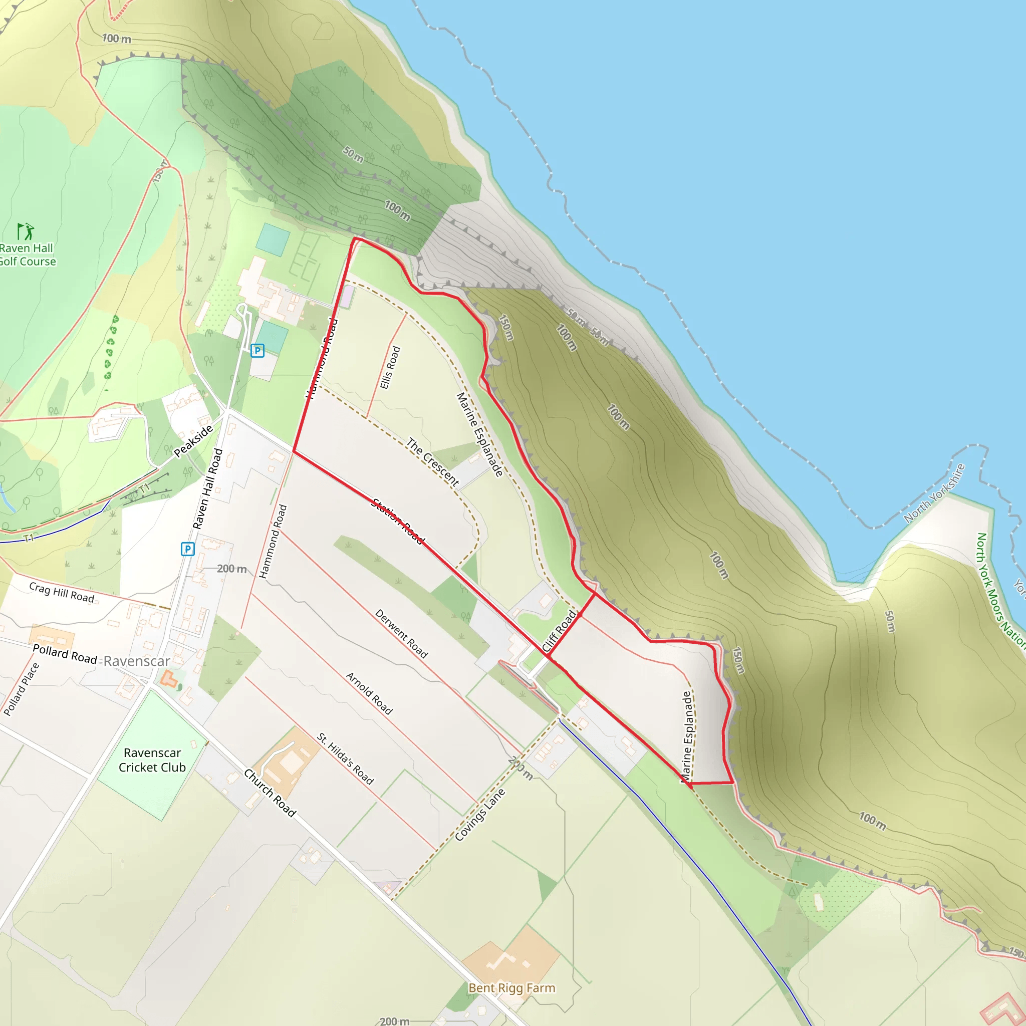 Ravenscar Walk mobile static map