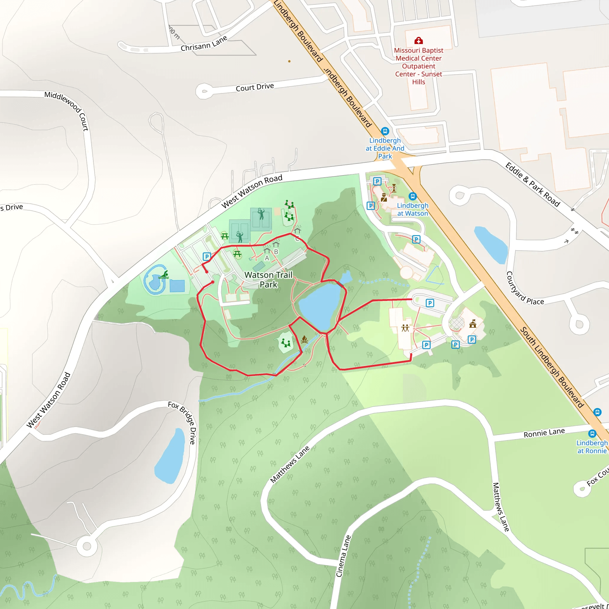 Watson Trail Park Loop mobile static map