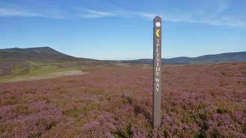 An image depicting the trail Speyside Way and its surrounding area.