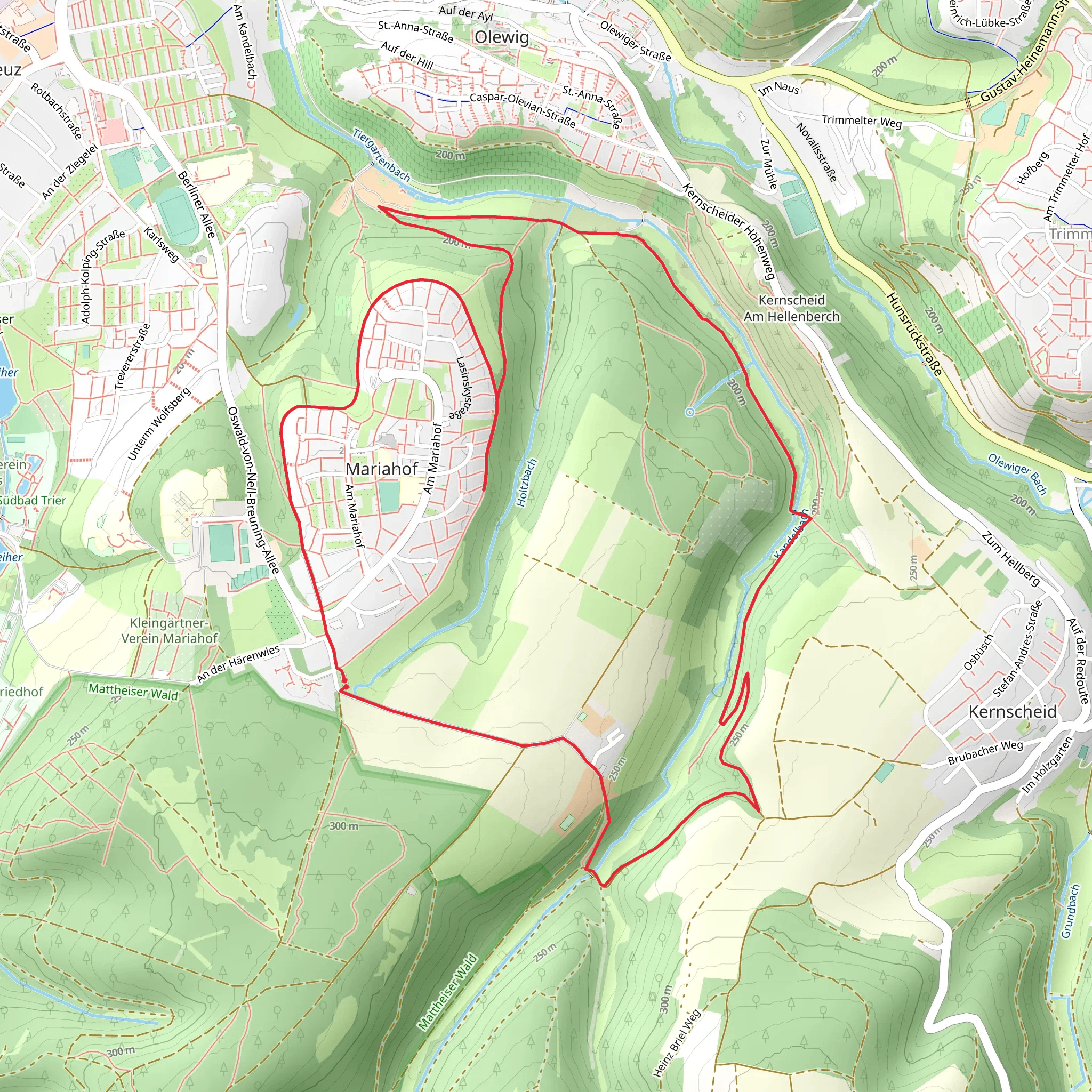 Mariahof and Mattheiser Wald Rundweg Loop mobile static map