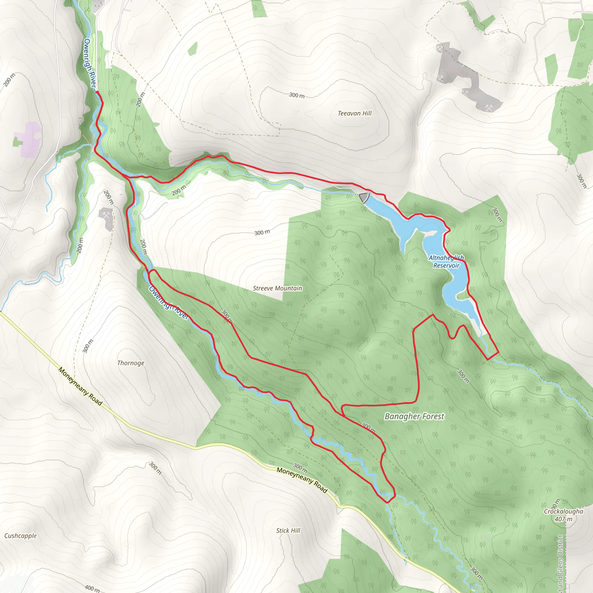 Banagher Forest mobile static map