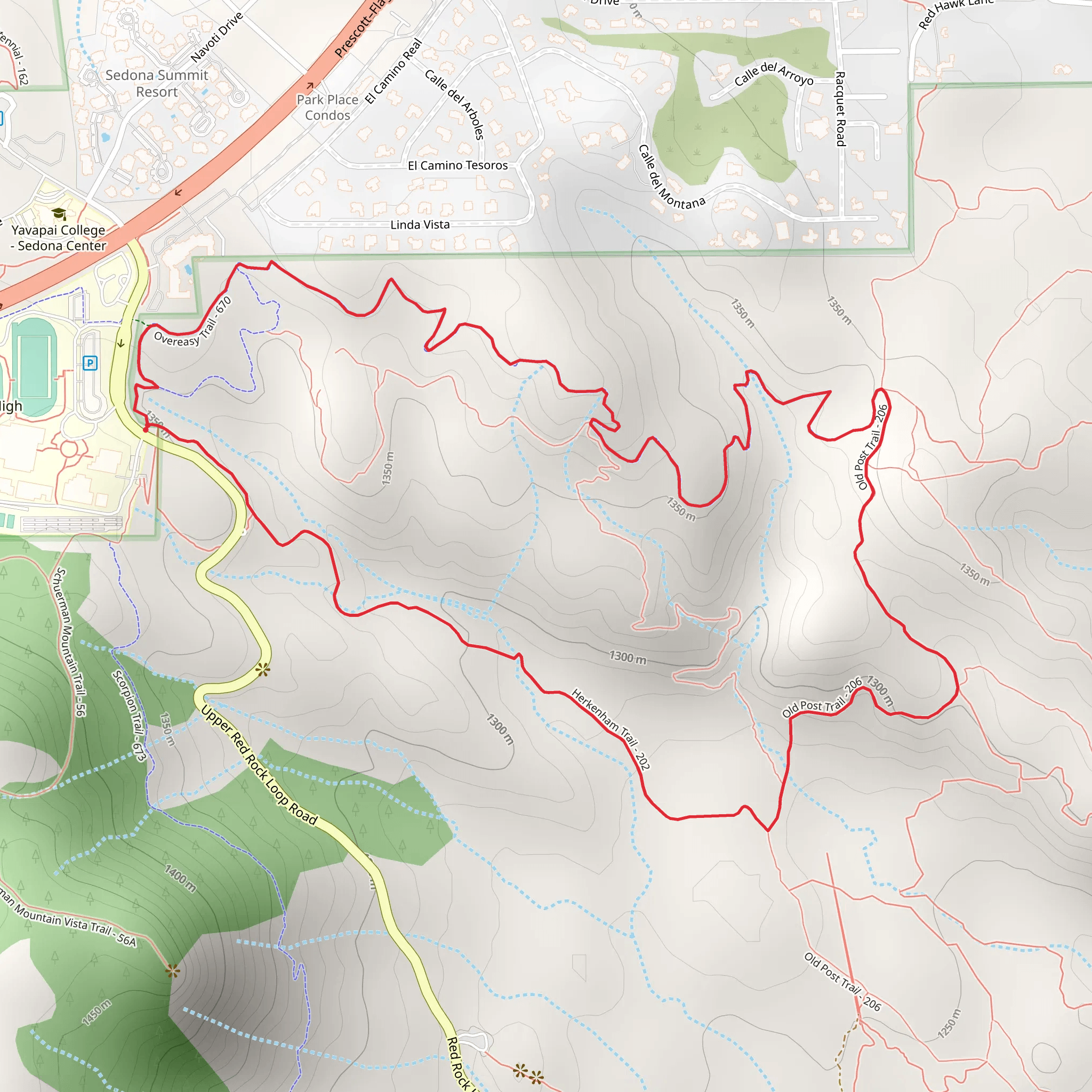 Overeasy, Skywalker and Herkenham Loop Trail mobile static map
