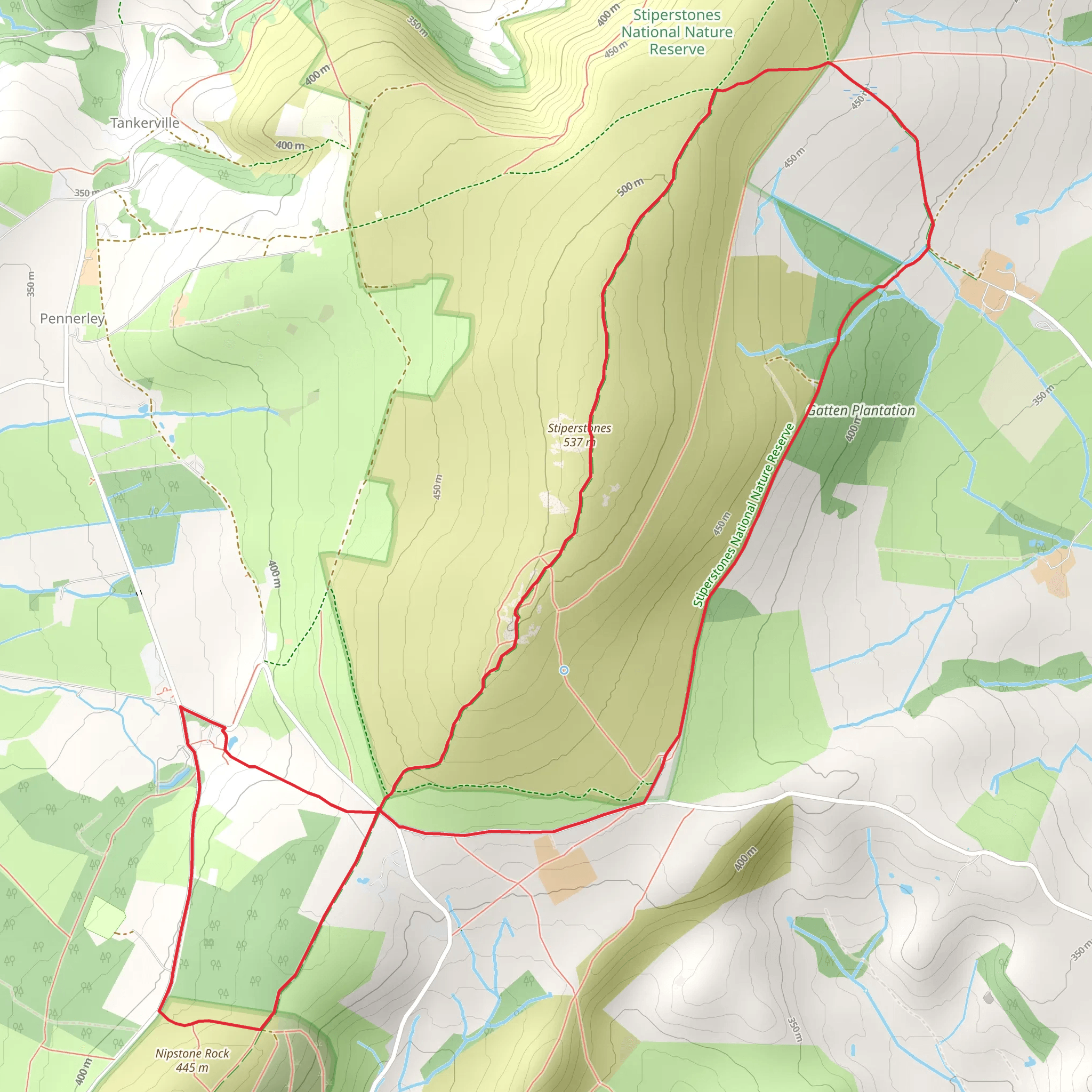 Manstone Rock, Devil's Chair and Gatten Plantation Loop mobile static map
