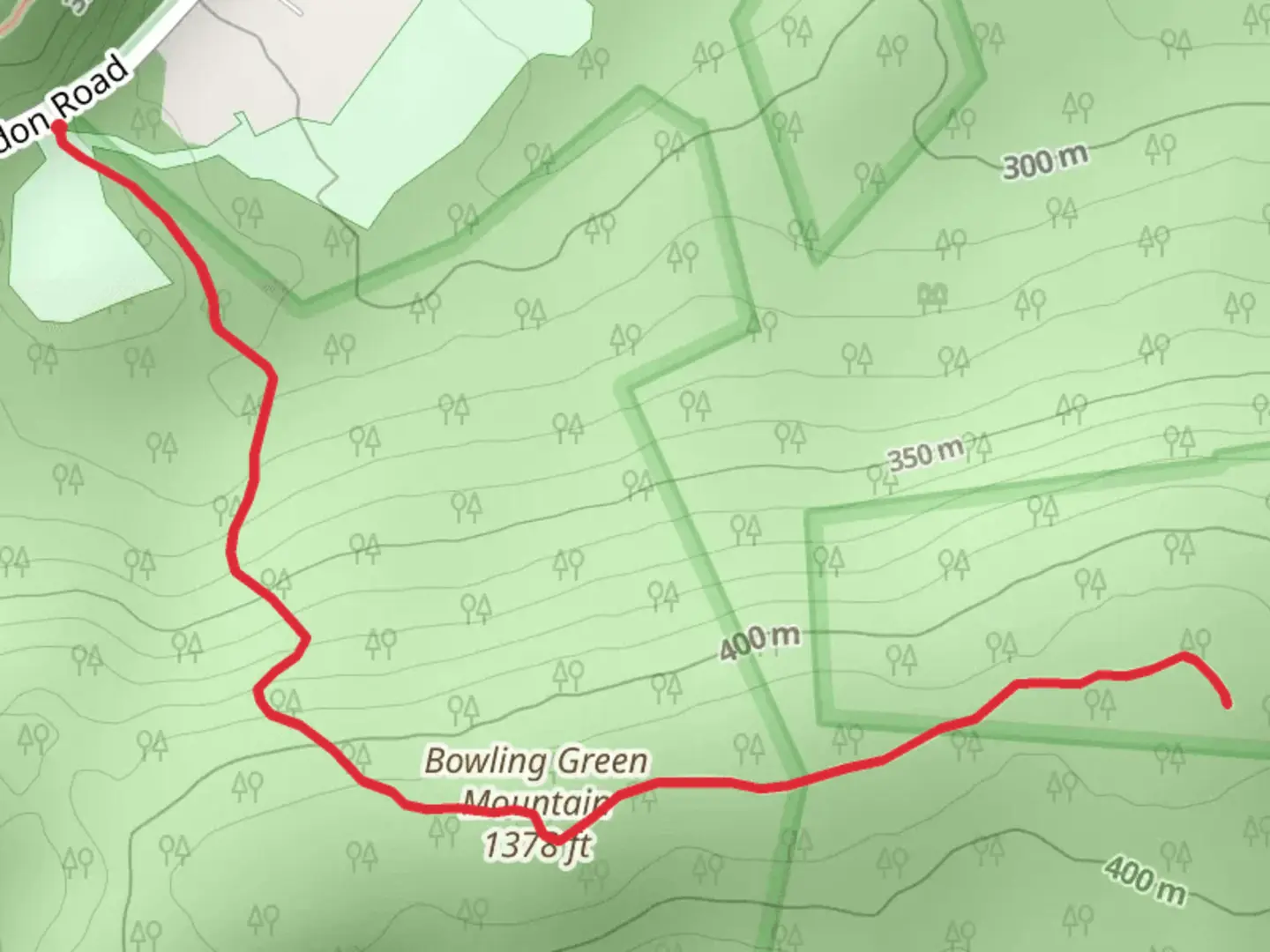 An image depicting the trail Bowling Green Mountain Walk and its surrounding area.
