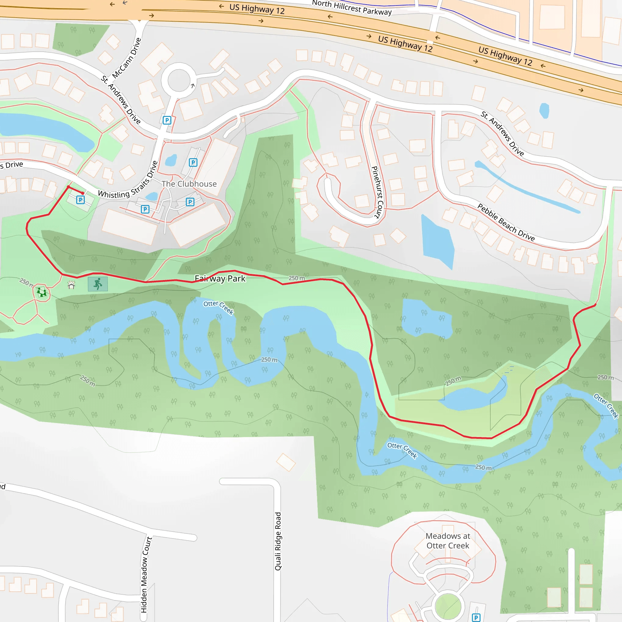 Fairway Park Walk mobile static map