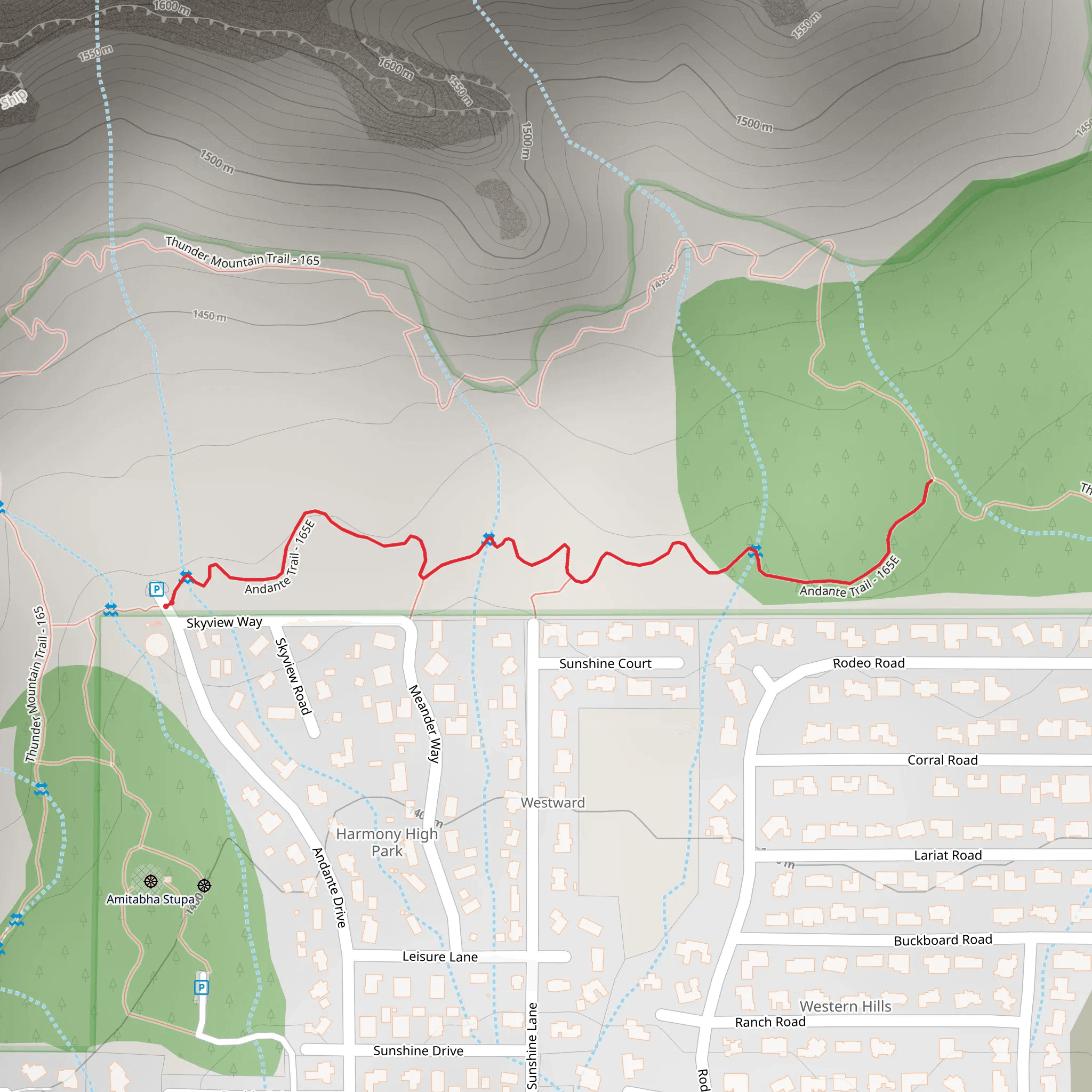 Andante Trail mobile static map