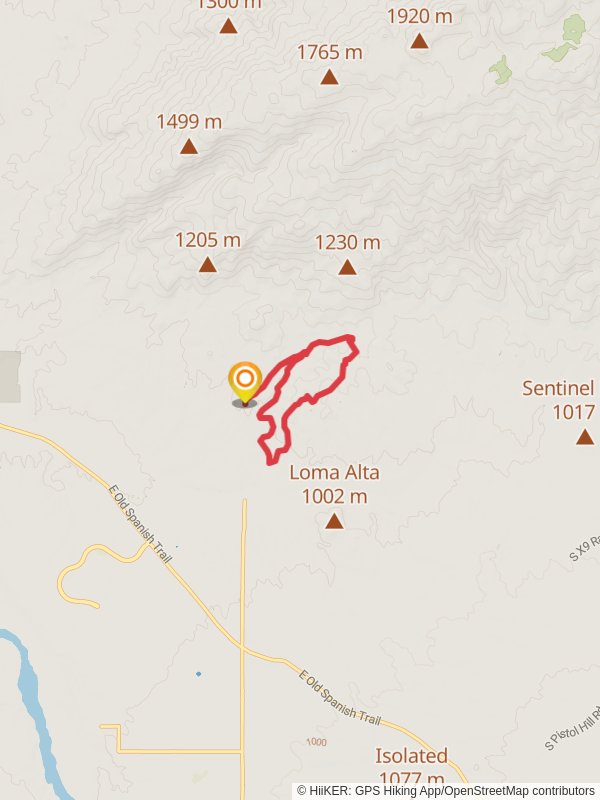 Hope Camp, North Coyote Wash and Ruiz Loop Trail mobile static map