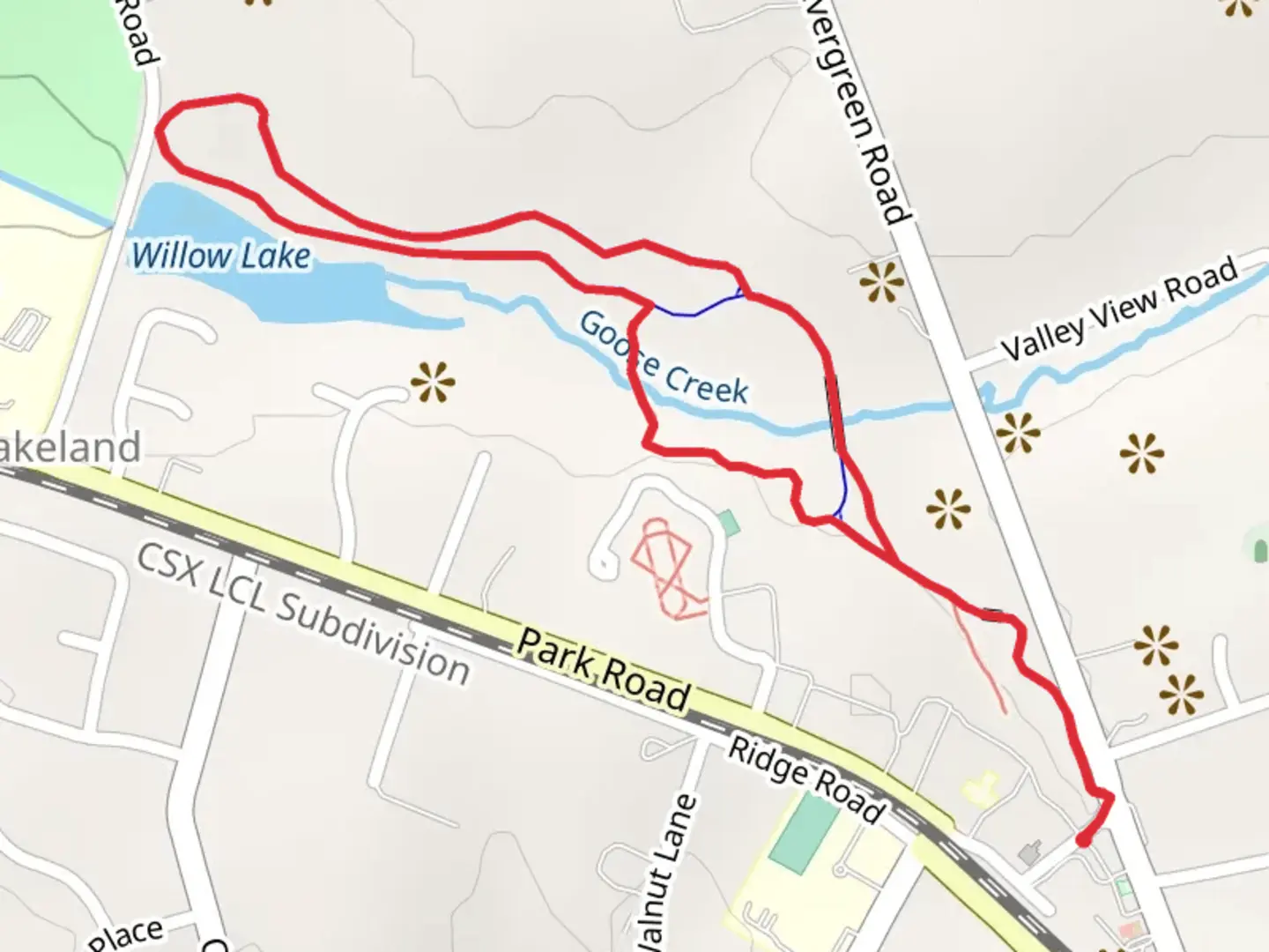 An image depicting the trail Willow Lake via Anchorage Trail and its surrounding area.