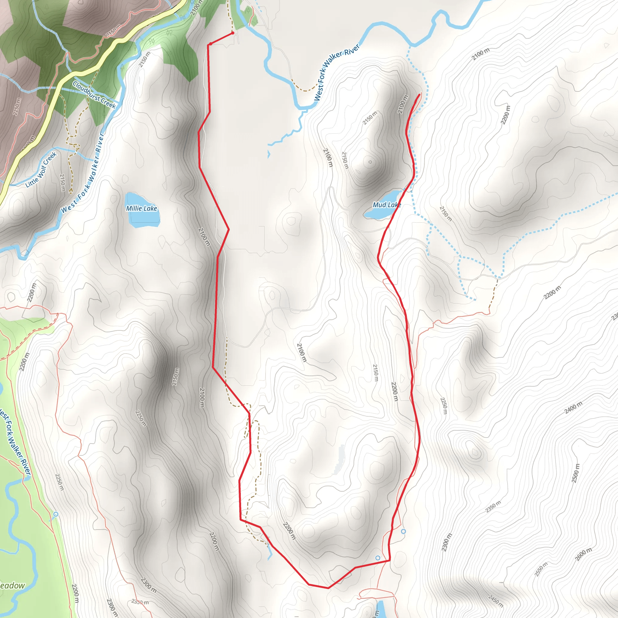 Poore Lake and Mud Lake Trail mobile static map