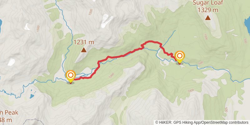 Routeburn Track stage 3 Map