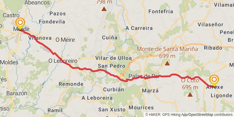 Camino Aragones stage 38 Map