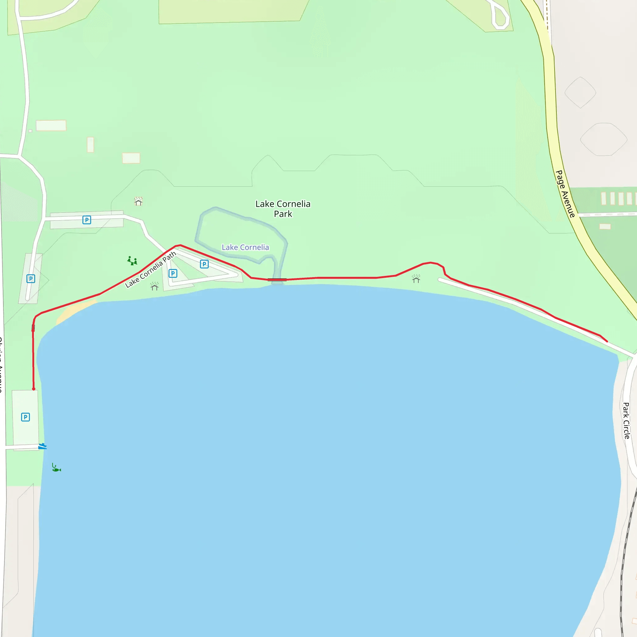 Lake Cornelia Path mobile static map