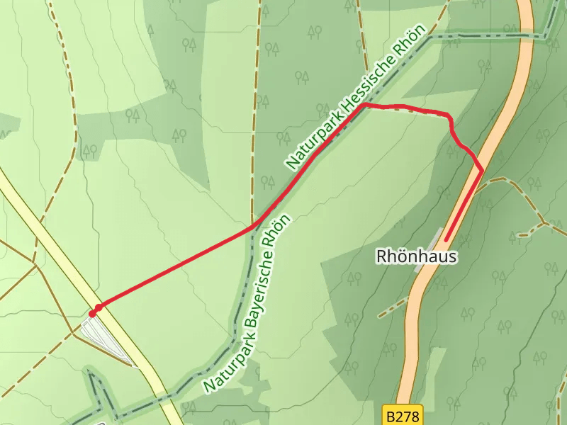 Rhönhäus Walk via Schwedenwall Heidelstein