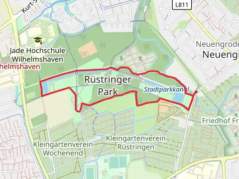 Stadtpark kanal and Rüstringer Park Loop