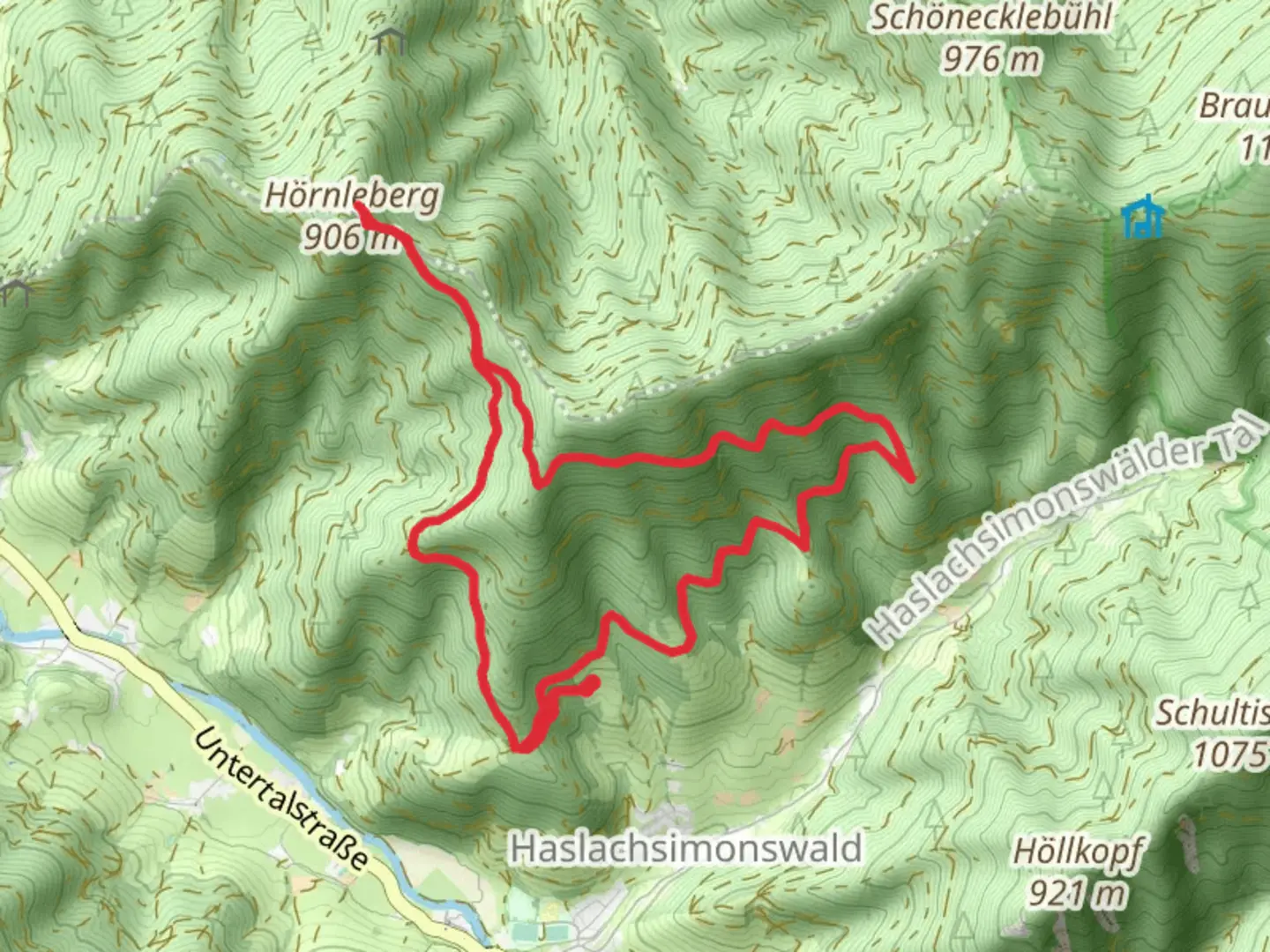 An image depicting the trail Hoernleberg via Elme - Am Hoernlepfad and its surrounding area.