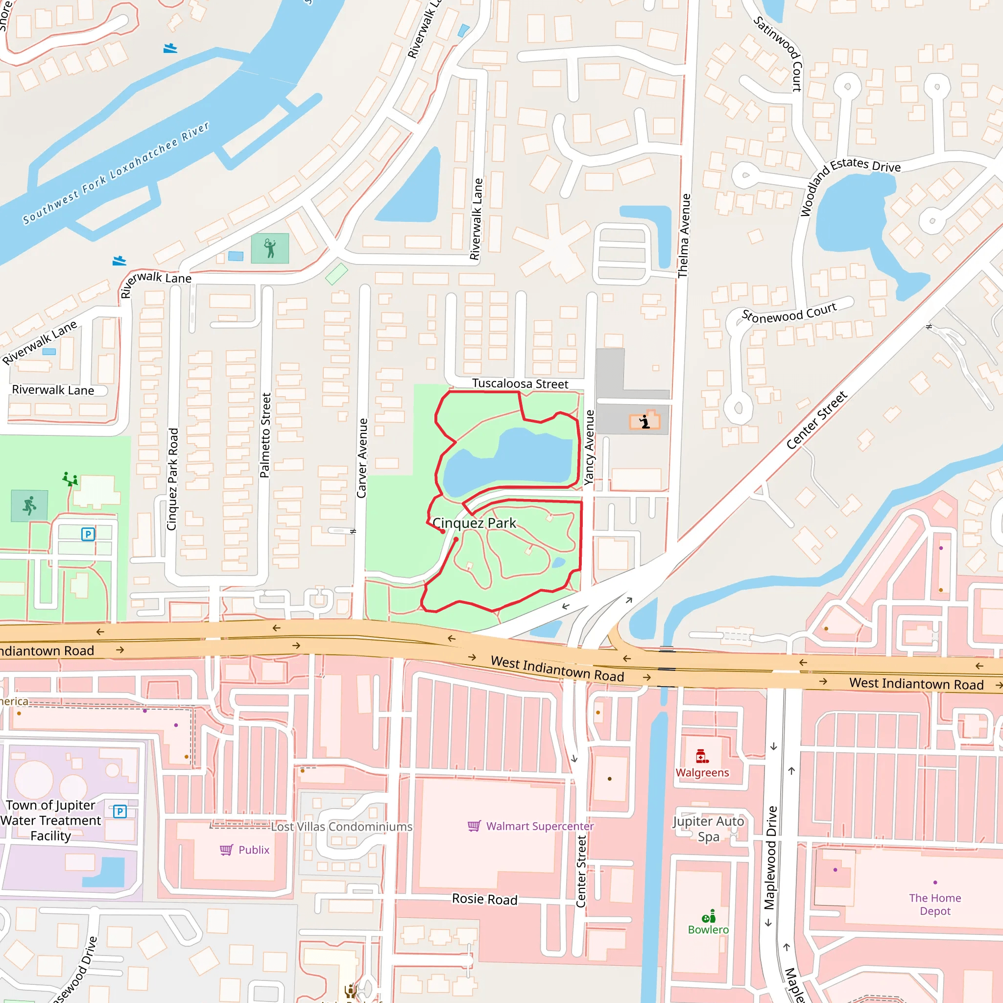 Cinquez Park Loop mobile static map