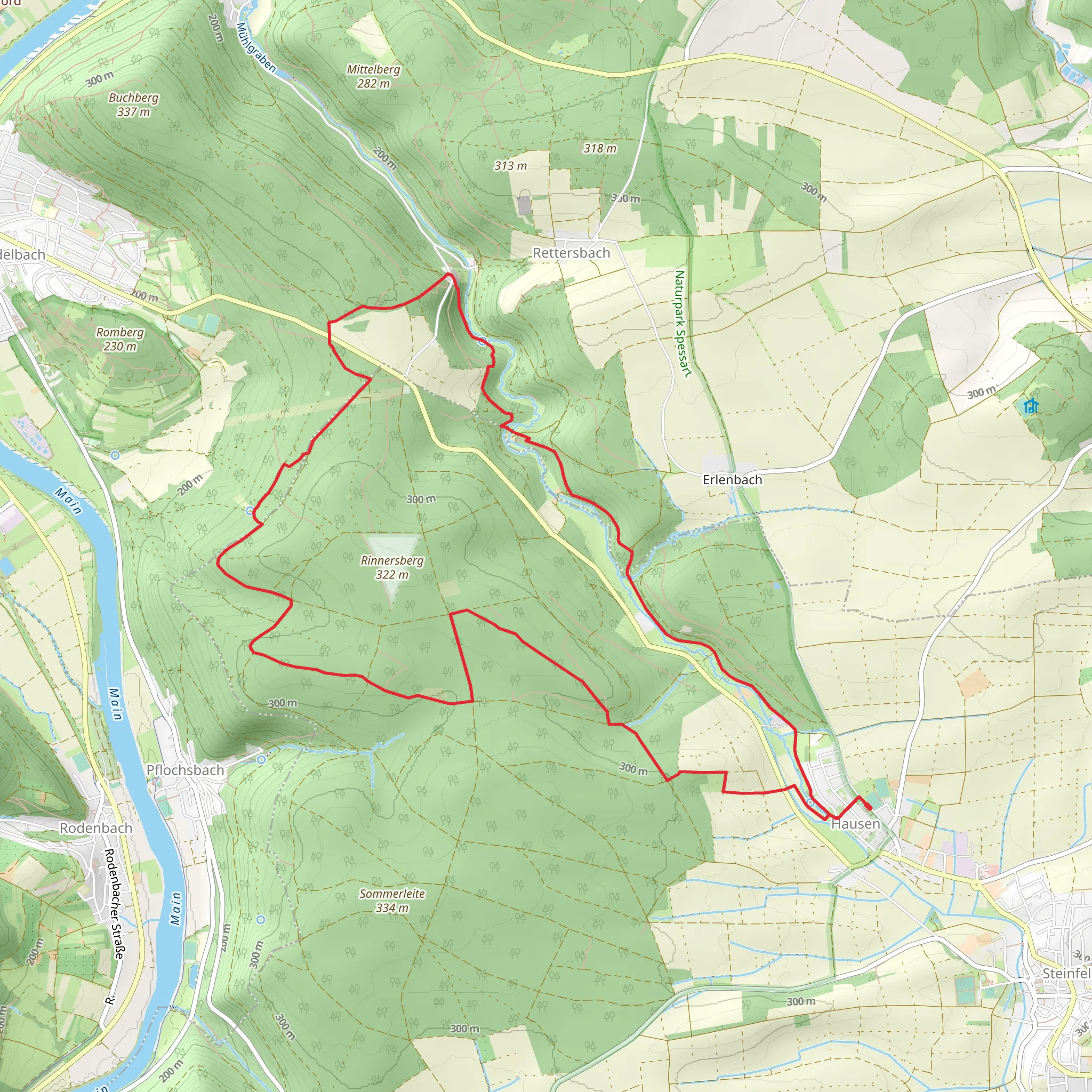 Rennersberg, Wallfahrtsort Mariabuchen and Mittelmühle Loop - Hausen mobile static map