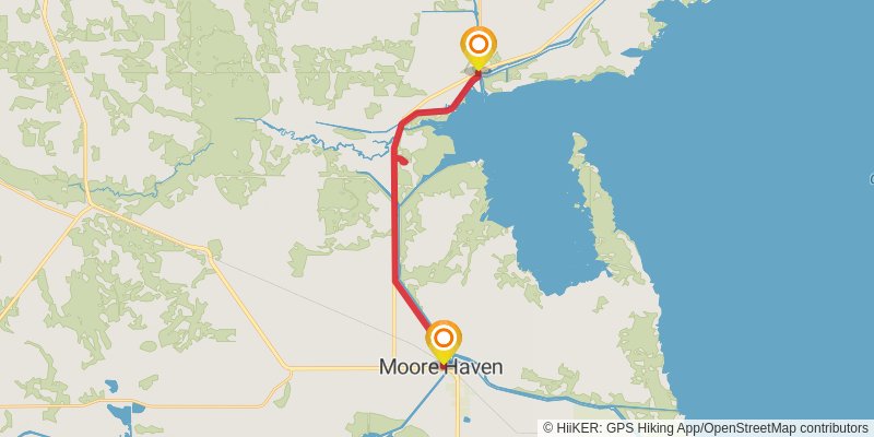 Lake Okeechobee Scenic Trail stage 4 Map
