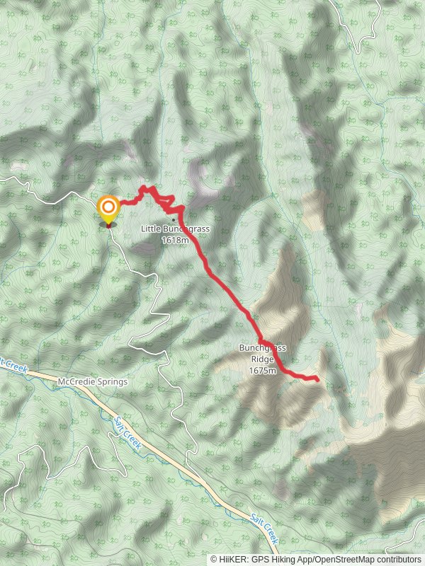 Bunchgrass Ridge via Eugene to Crest Trail