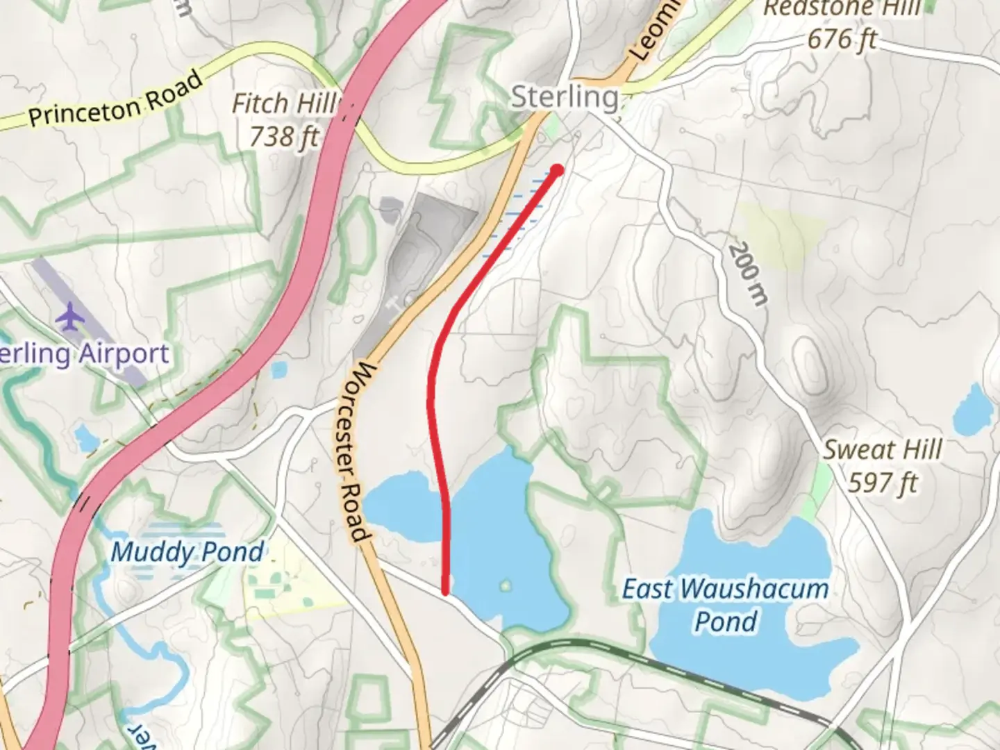 An image depicting the trail Massachusetts Central Rail Trail and its surrounding area.