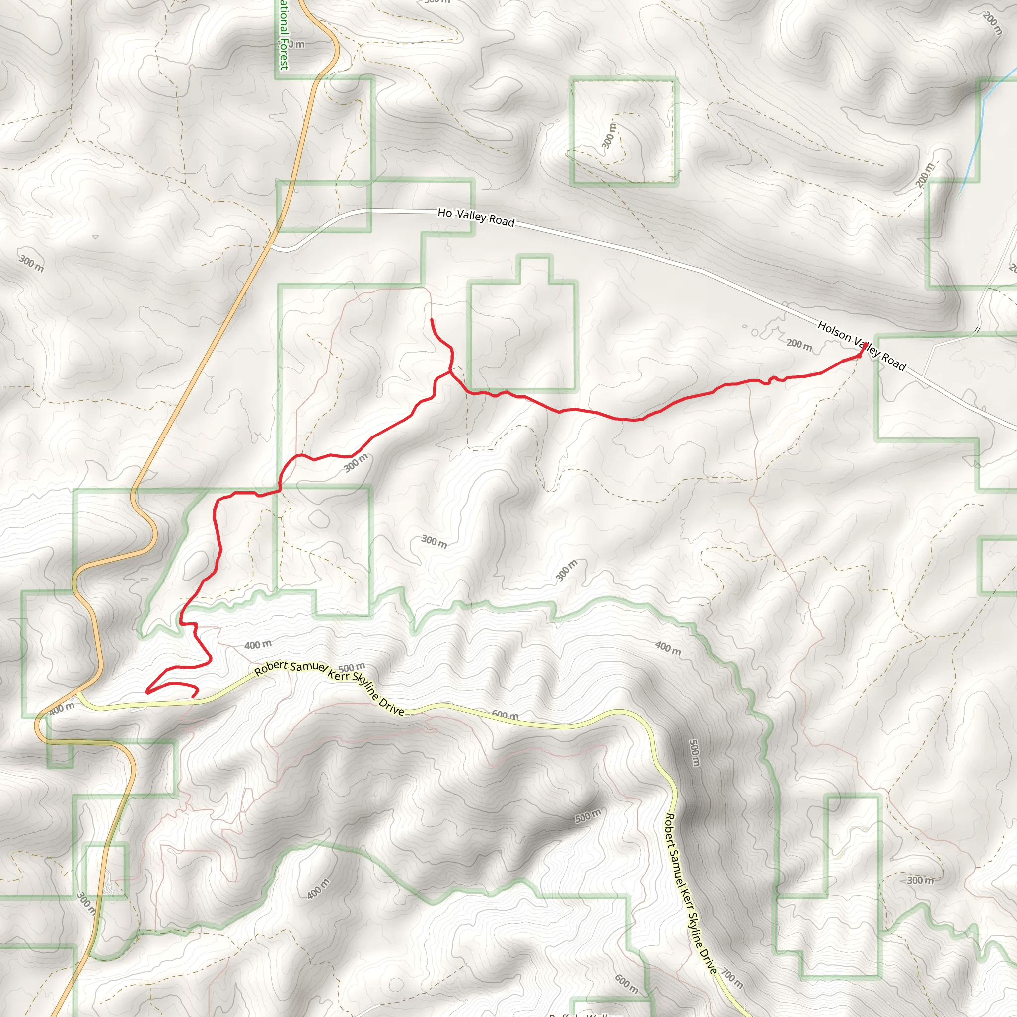 Old Military Road Trail mobile static map