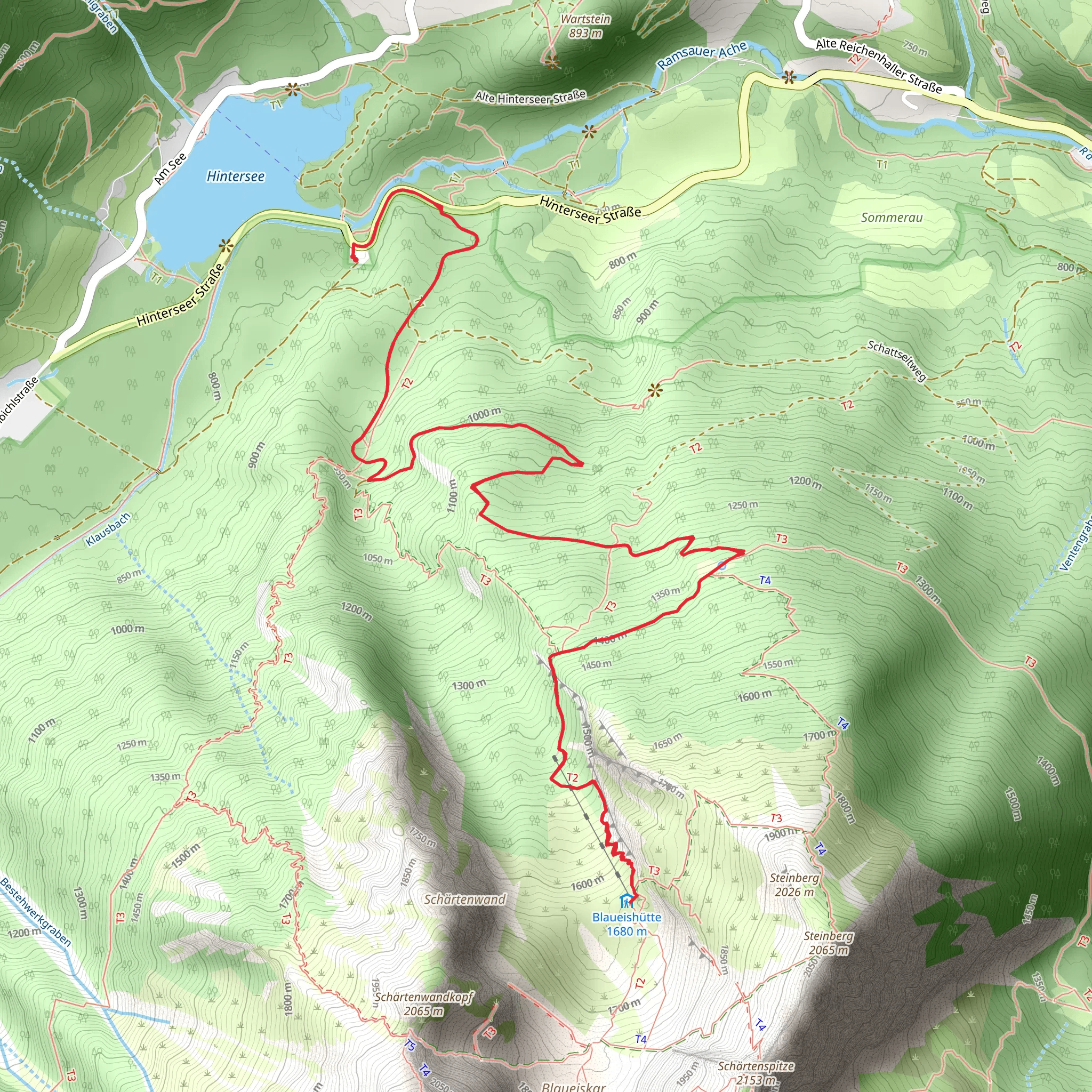 Blaueishütte Walk mobile static map