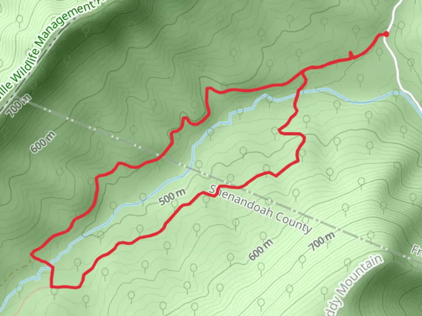 An image depicting the trail Paddy's Run Loop and its surrounding area.