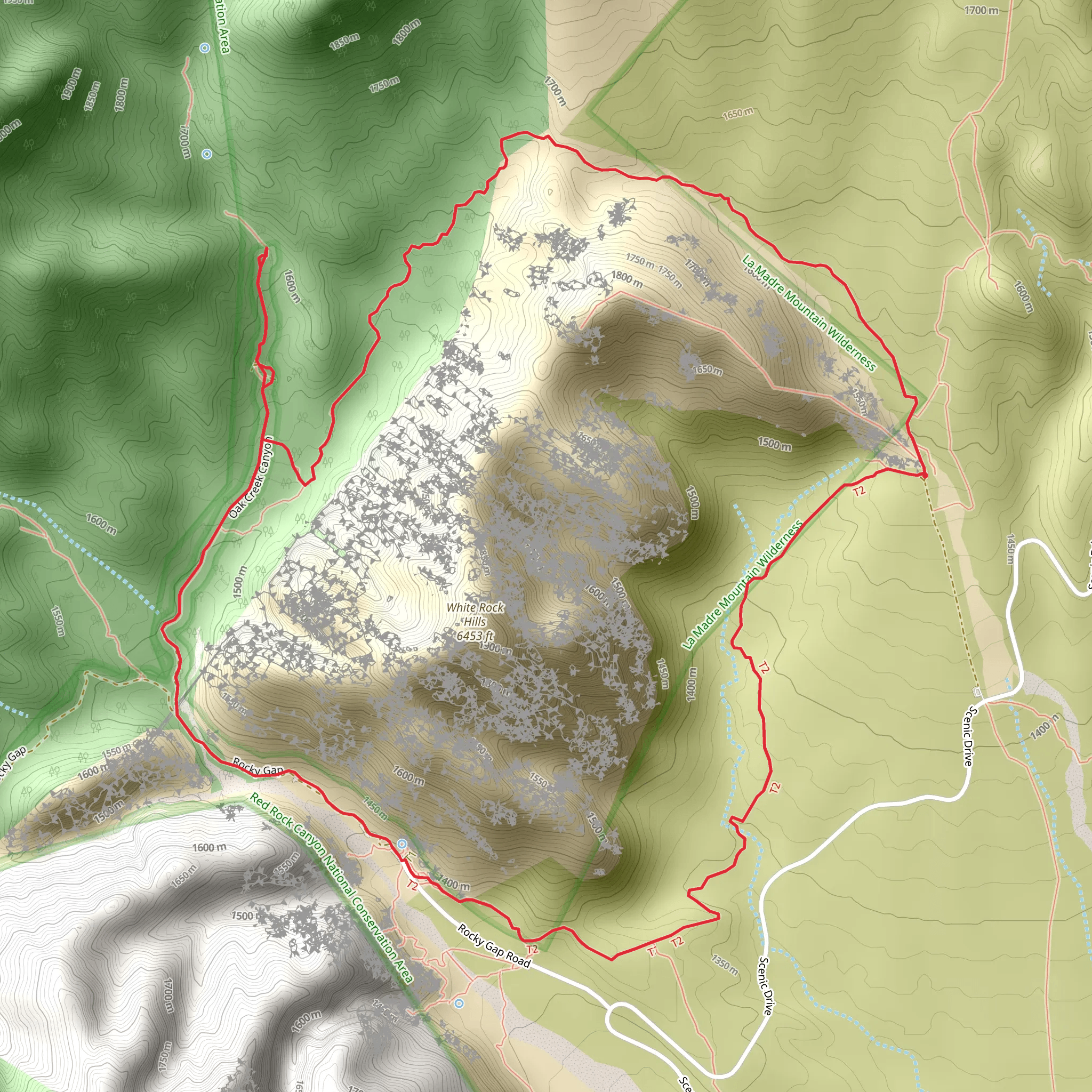 White Rock Loop - Moderate mobile static map