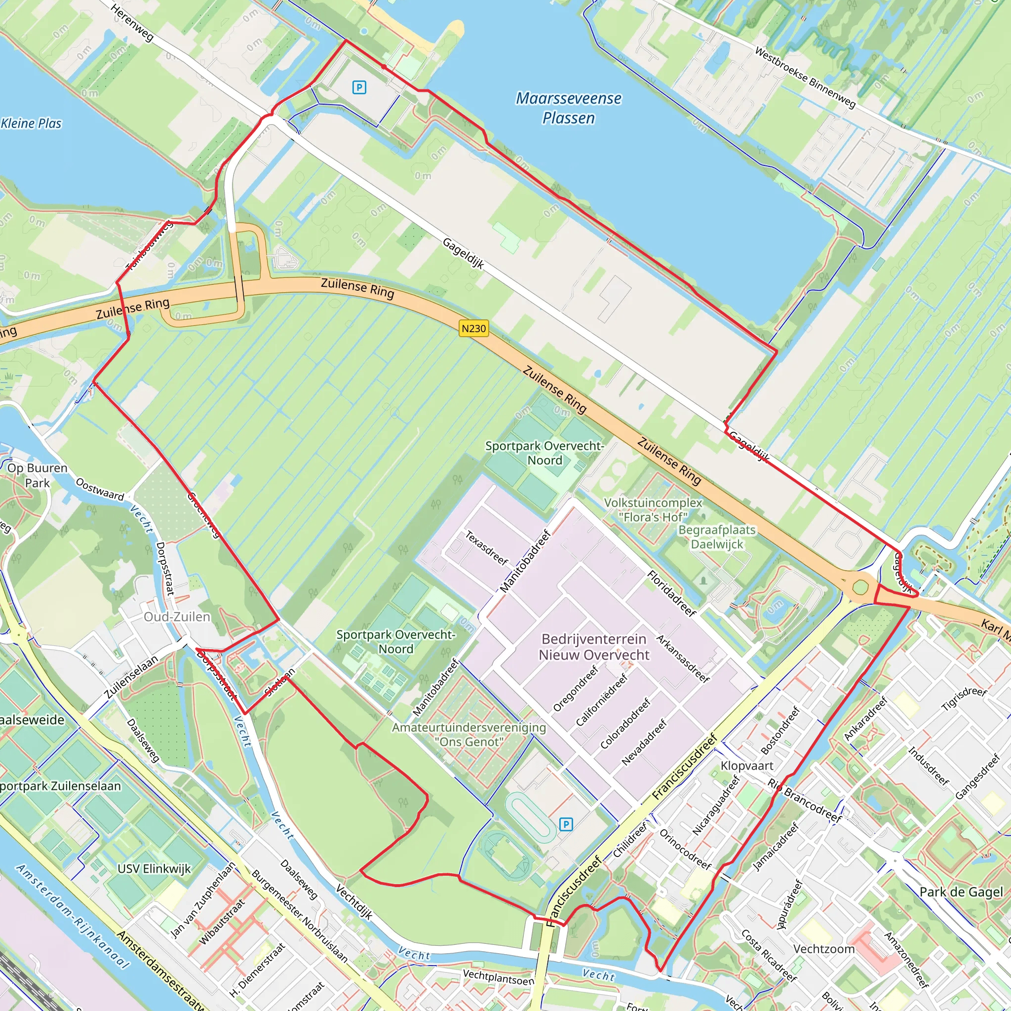 Maarsseveense Plassen via Koninklijke Weg and Berkenpad Loop mobile static map