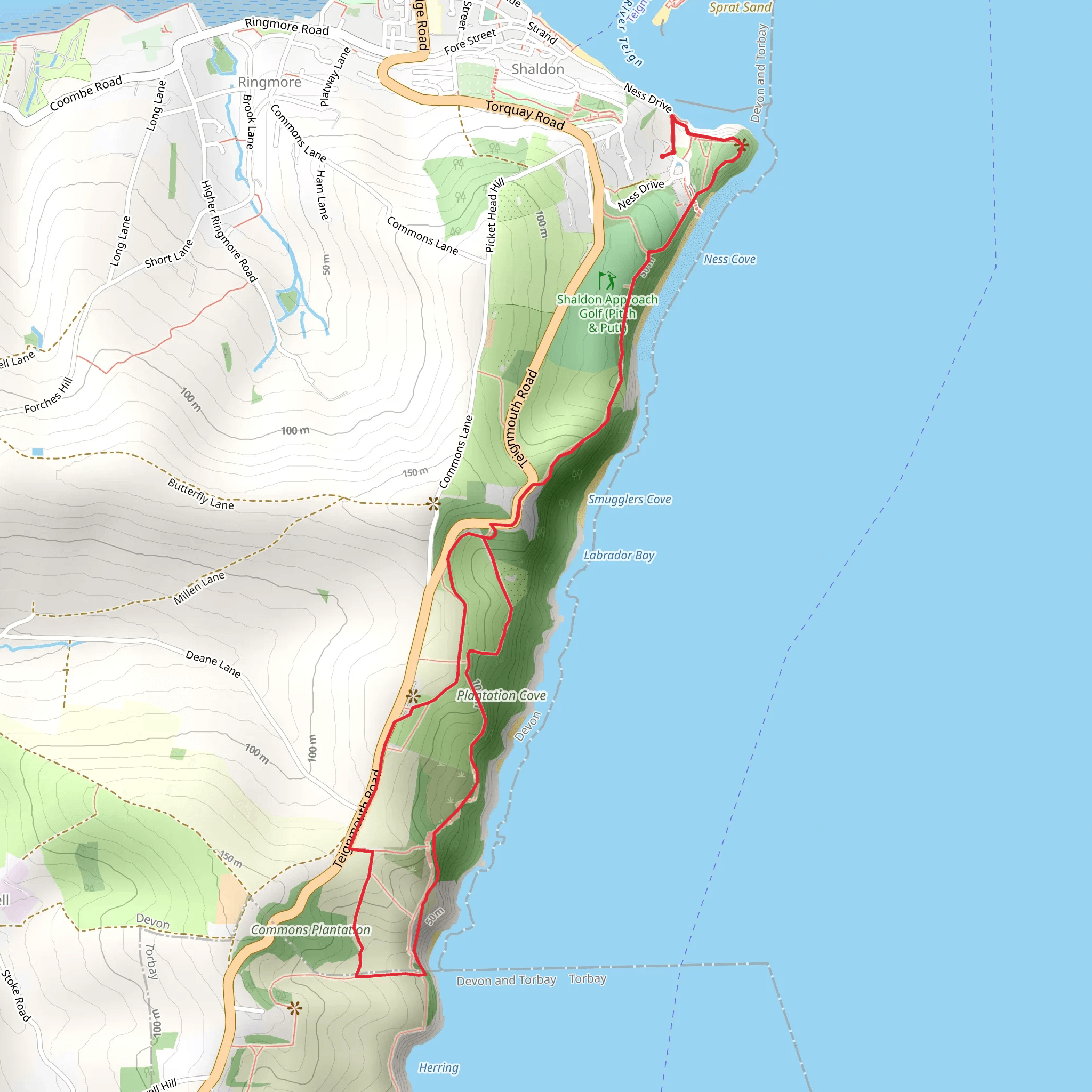 Labrador Bay Walk mobile static map