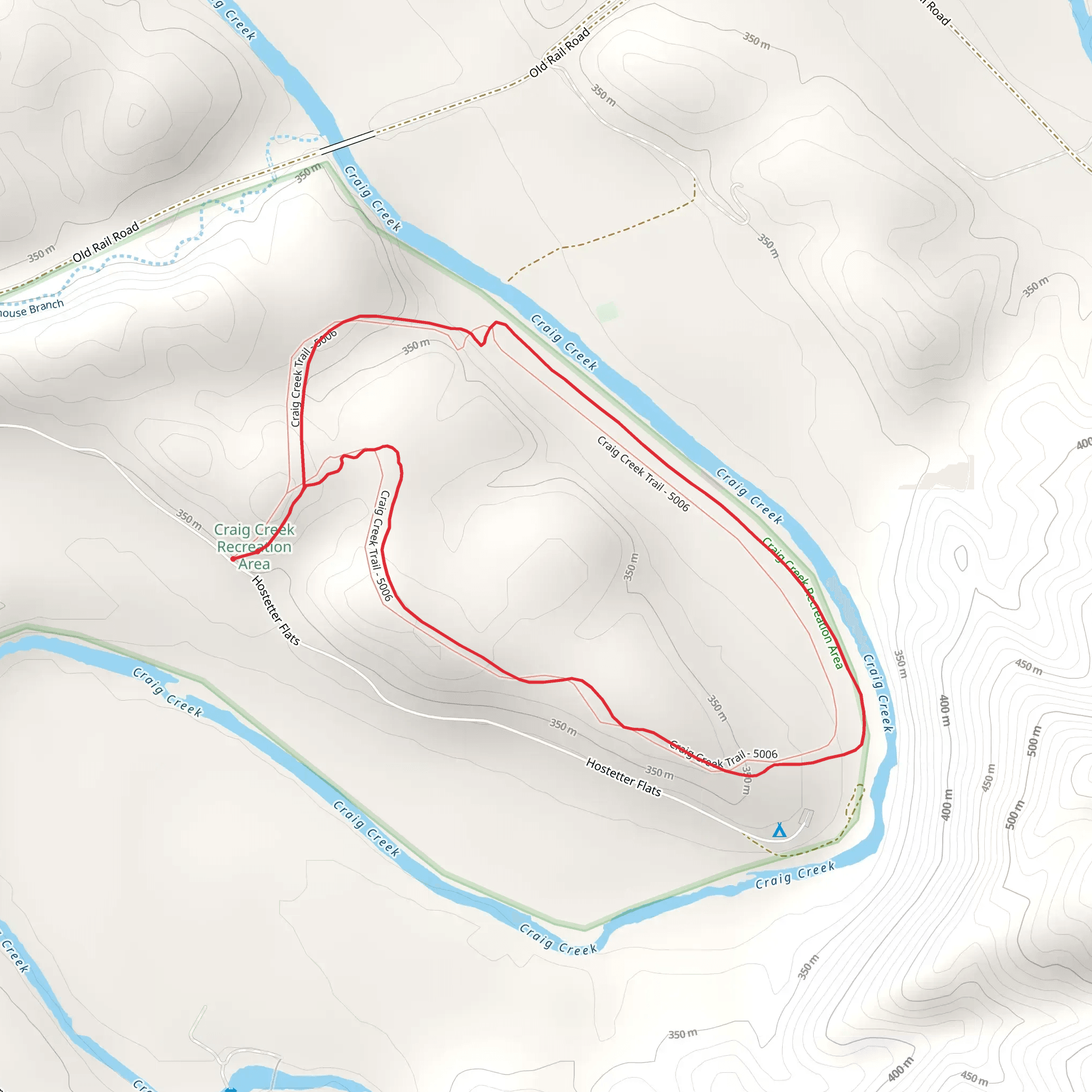 Craig Creek Loop Trail mobile static map