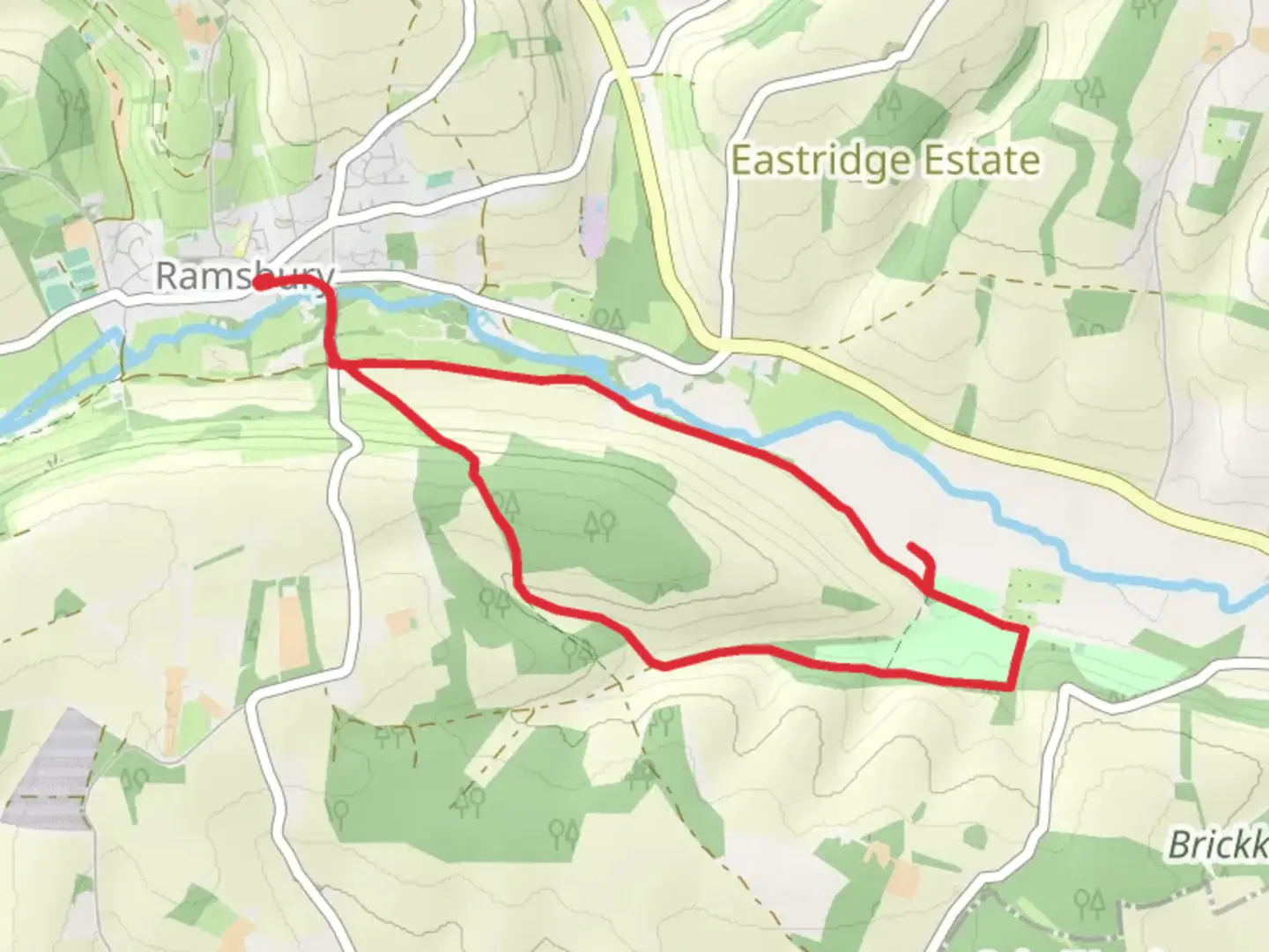 An image depicting the trail Littlecote Roman Villa and Whitehill Coppice Loop and its surrounding area.