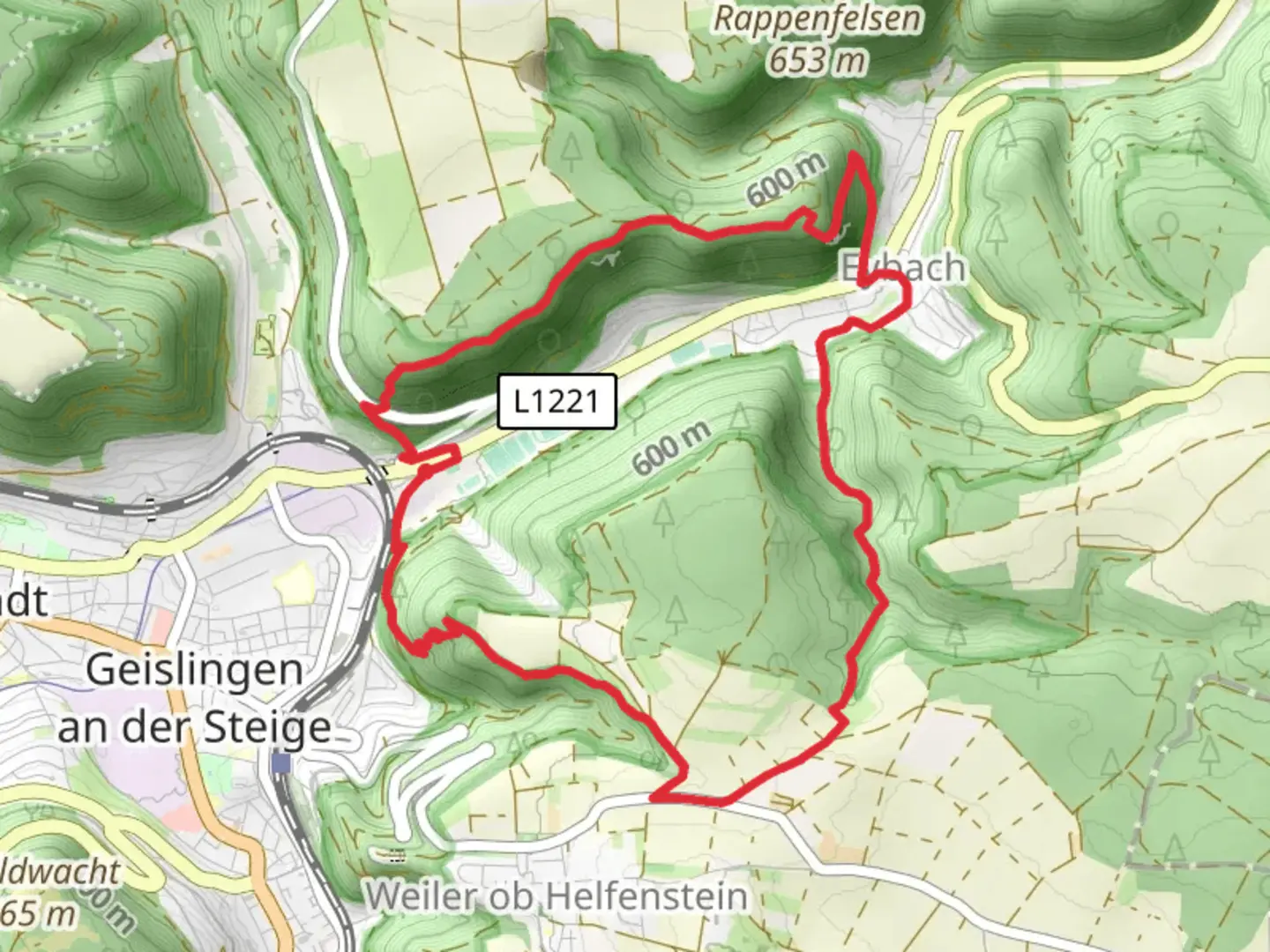An image depicting the trail Anwandfels, Himmelfels and Bismarckfelsen Loop and its surrounding area.
