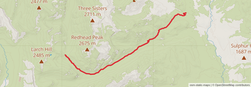 American Perimeter Trail - Rocky Mountains Primary stage 134 Map