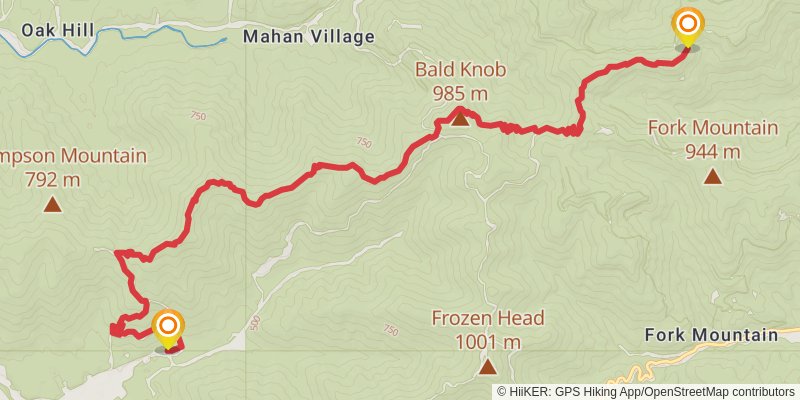 Great Eastern Trail (Incomplete) stage 65 Map